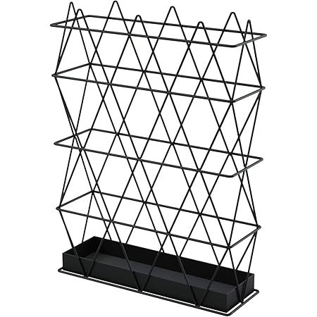 Amazon 傘立て 傘たて Sriwatana アンブレラスタンド スチール 風通し良く 安定 倒れない 折り畳み傘兼用 玄関収納 傘収納一年間安心保証 ブラック 傘立て オンライン通販