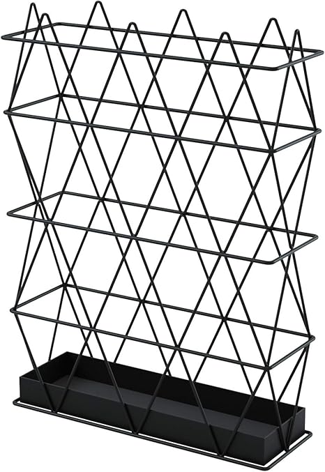 Amazon 傘立て 傘たて Sriwatana アンブレラスタンド スチール 風通し良く 安定 倒れない 折り畳み傘兼用 玄関収納 傘収納一年間安心保証 ブラック 傘立て オンライン通販