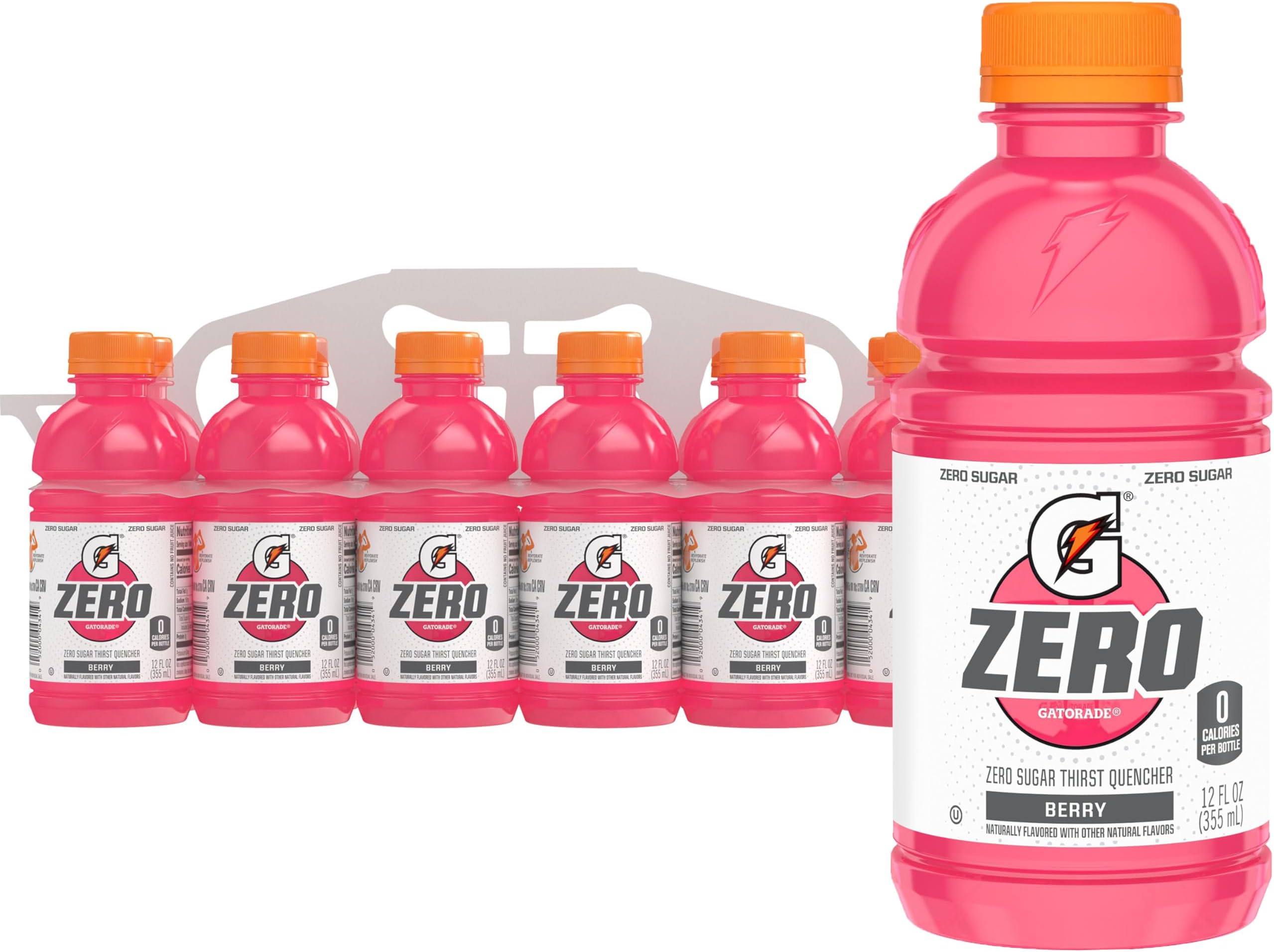Gatorade G Zero Berry, 12 Fl Oz Bottles, 12 Pack