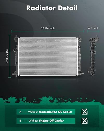 Vista 266 de SCITOO Reemplazo completo del radiador de aluminio para 1993-1998 para Toyota para T100 2.7L 3.0L 3.4L 2090 Radiador