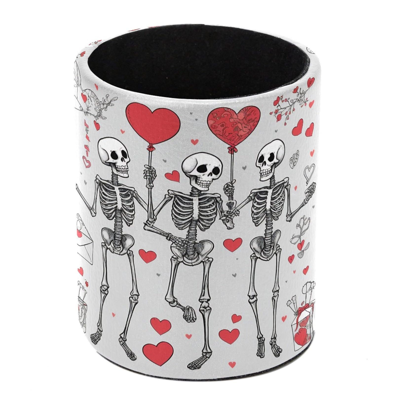 FWJZDSP Skeletons Pencil Cup Pen Organizer Makeup Brush Holder for Office Home Countertop Desk Accessory Storage