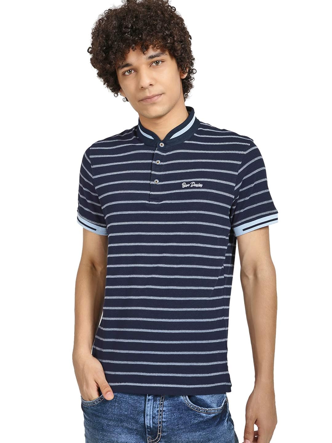 Buy Bare Denim by FBB Striped T-Shirt 