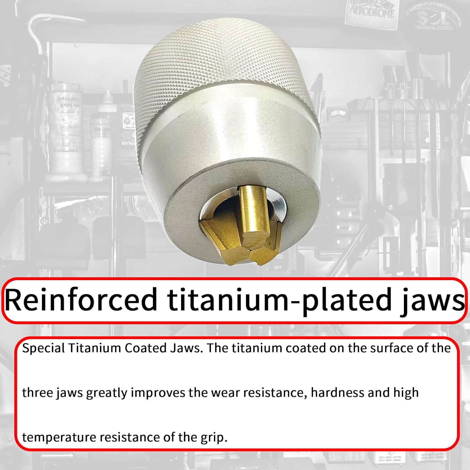 MT3 Keyless Drill Chuck, 1/8" - 5/8" (3-16mm), Titanium Coated Jaws, Integral Shank, APU16 Spanner Wrench, Heavy Duty Self-Tightening Drill Chuck