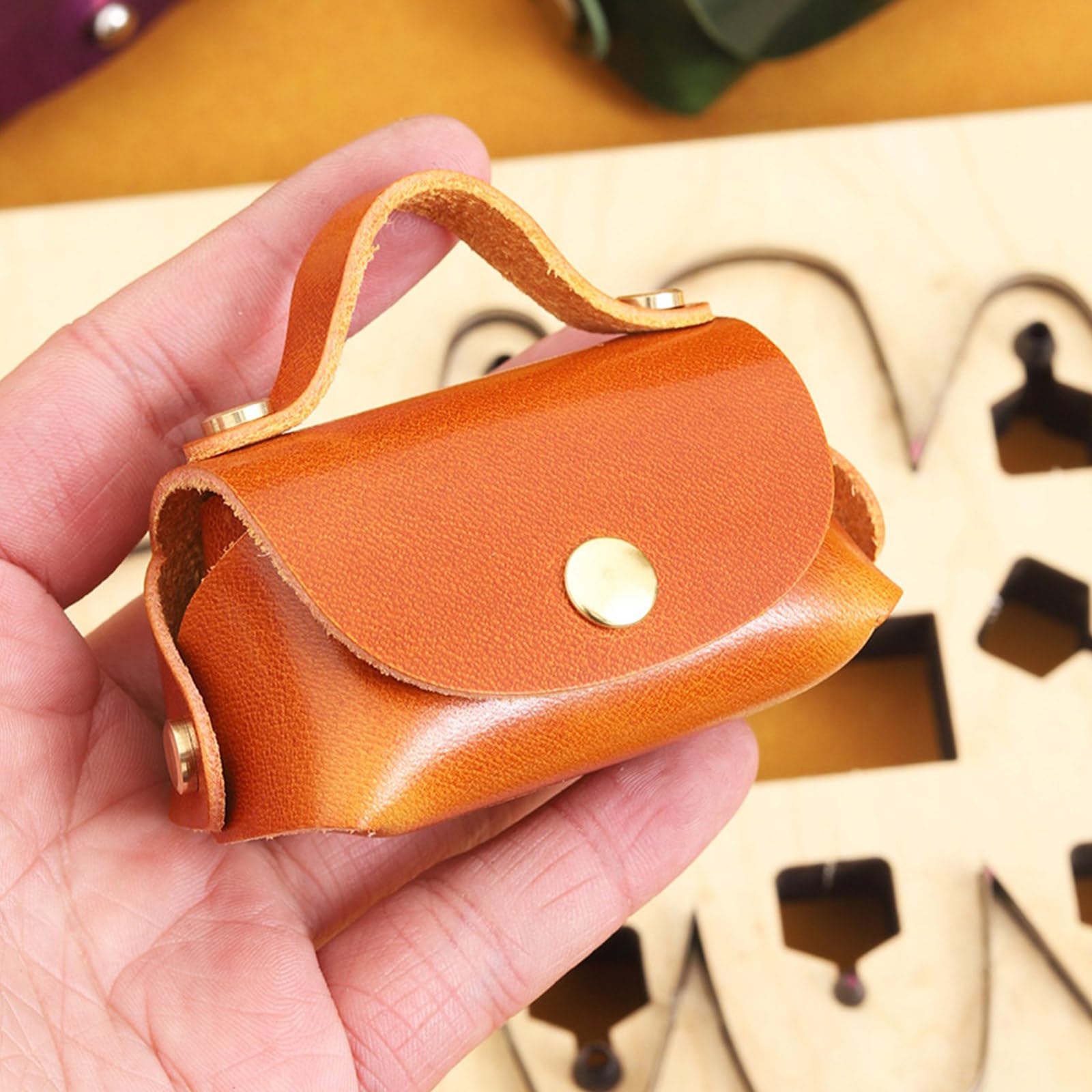 Fustella Per Portamonete In Pelle - Taglierina Rotonda Per Artigianato E Fustellatrici