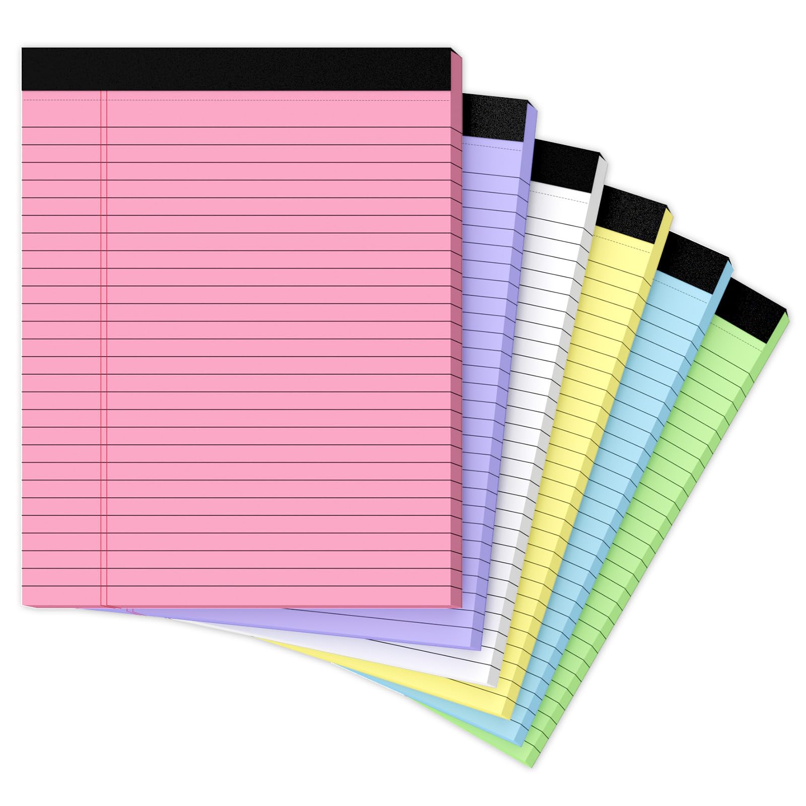 PINJINGPRO Farbige Blöcke für Notizen, 21,6 x 27,9 cm, 30 Blatt pro Block, 6 Stück