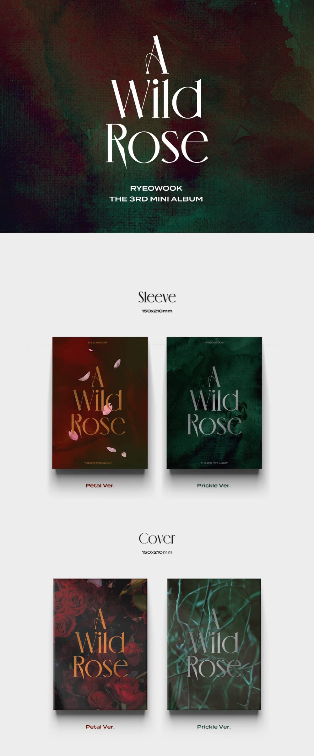 RYEOWOOK Super Junior - dzika róża (3. mini) album + dodatkowy zestaw fotokartek (zestaw 2 płyt CD)