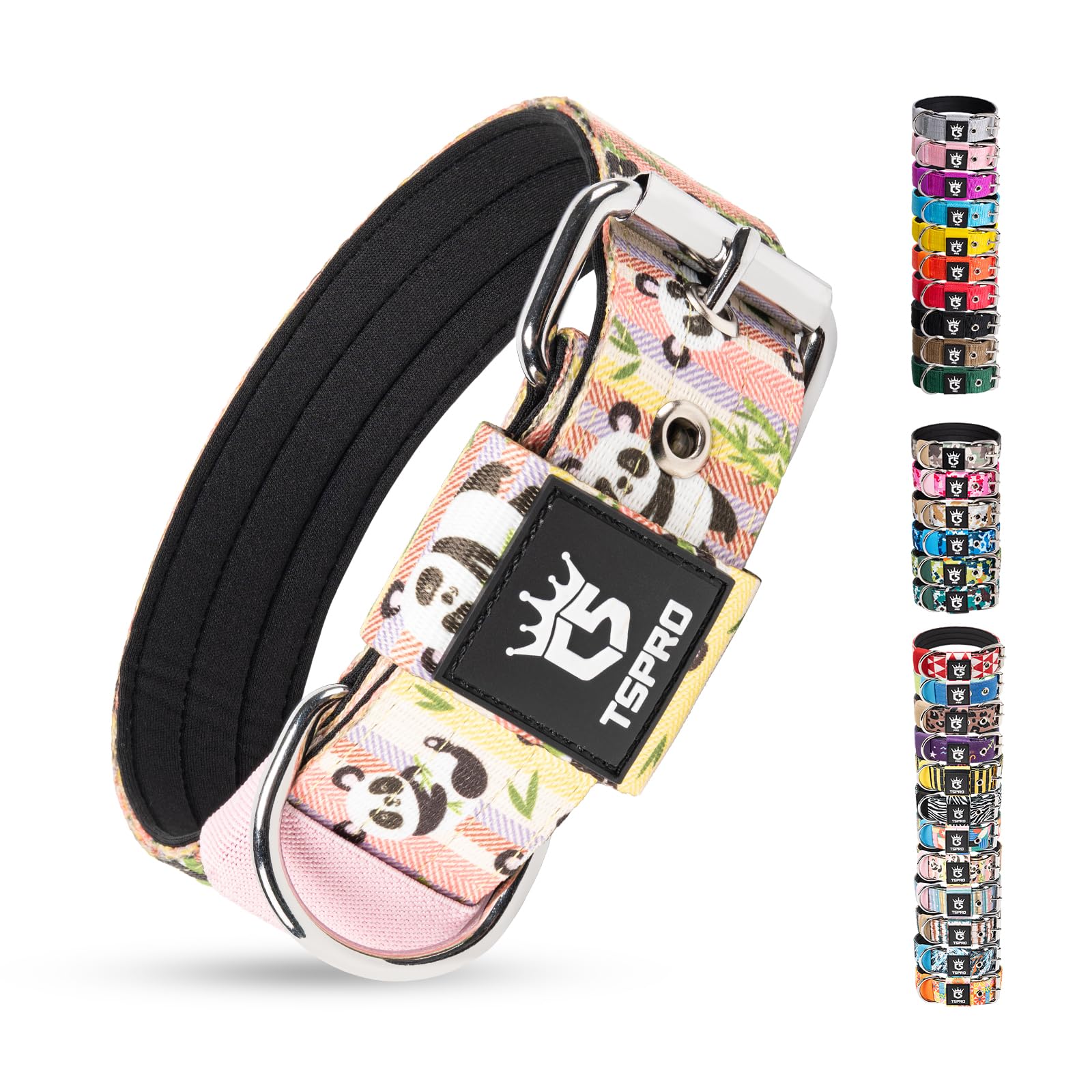 TSPRO Heavy Duty Tactical Dog Collar, 3.8 cm Wide for Medium & Large Dogs