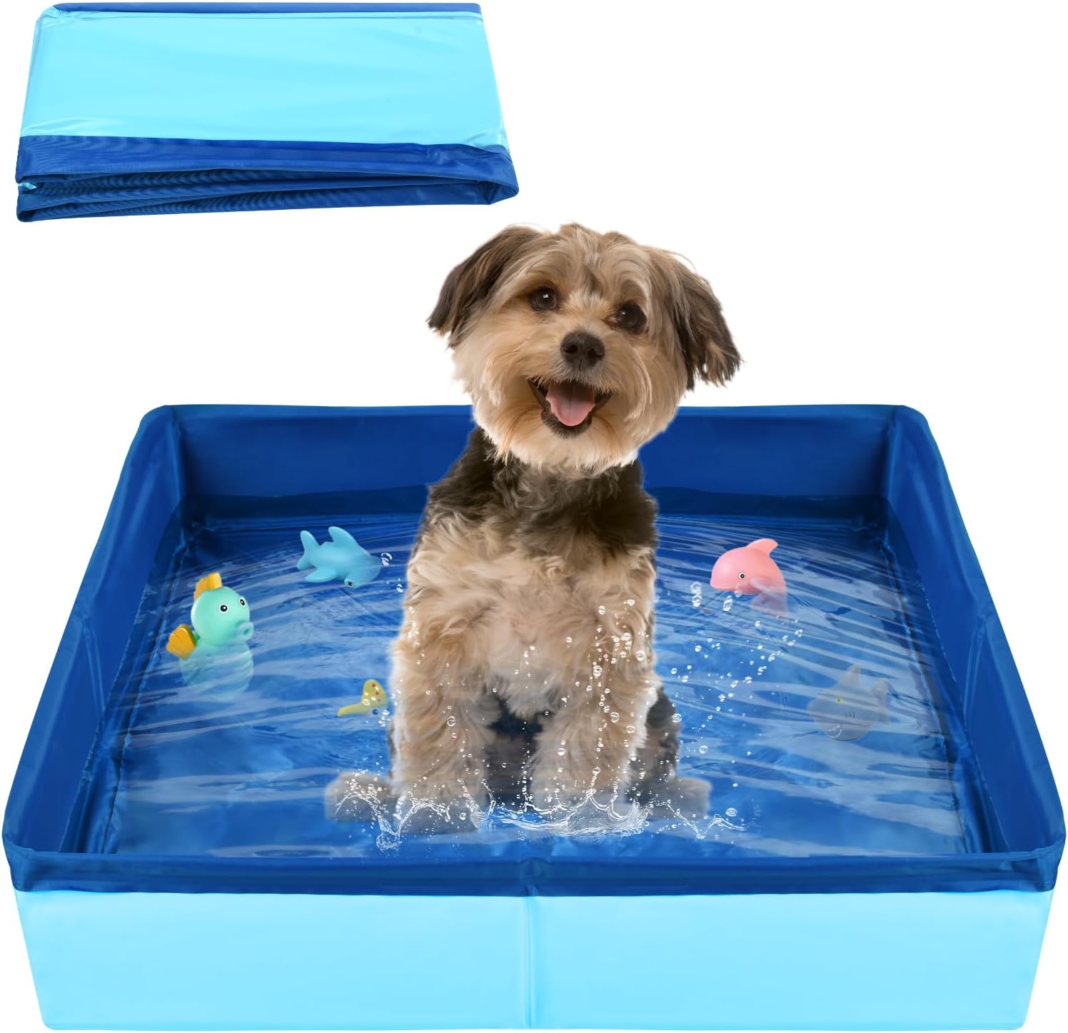 Fudajo Piscine pour chiens - pataugeoire antidérapante pour chiens, pliable Fudajo Piscine pour chiens - pataugeoire antidérapante pour chiens, pliable