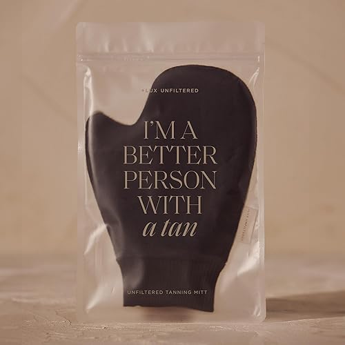 Miniatura 6 de + Lux Unfiltered Manopla de bronceado, guante de microfibra autobronceadora con pulgar, uso para un bronceado sin rayas + impecable, guante de