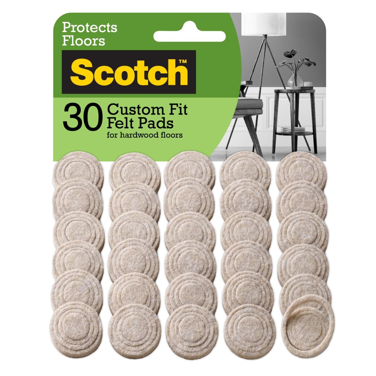 Patin feutre Scotch SP884-NA beige ajustable pour la protection des sols