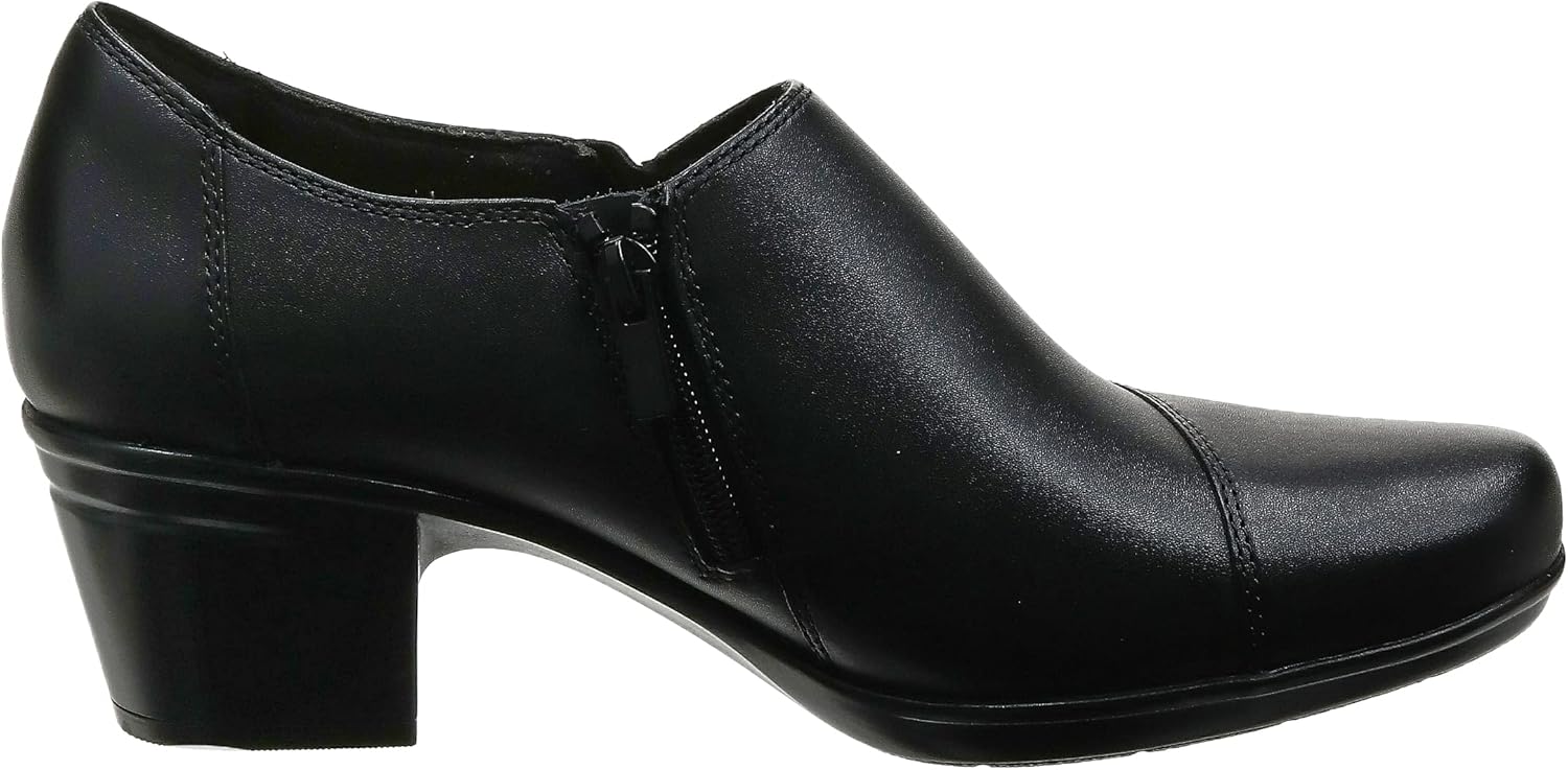 Clarks Women's Emslie Warren Slip-On Loafer 5 Black Leather