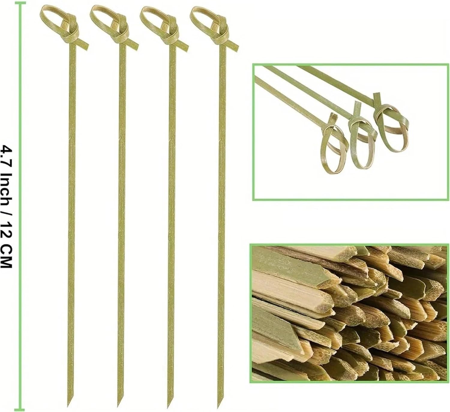 Cocktail Picks 1000pcs Cocktail Toothpicks Natural Bamboo Skewers Mini for beverage For Garnish Skewering
