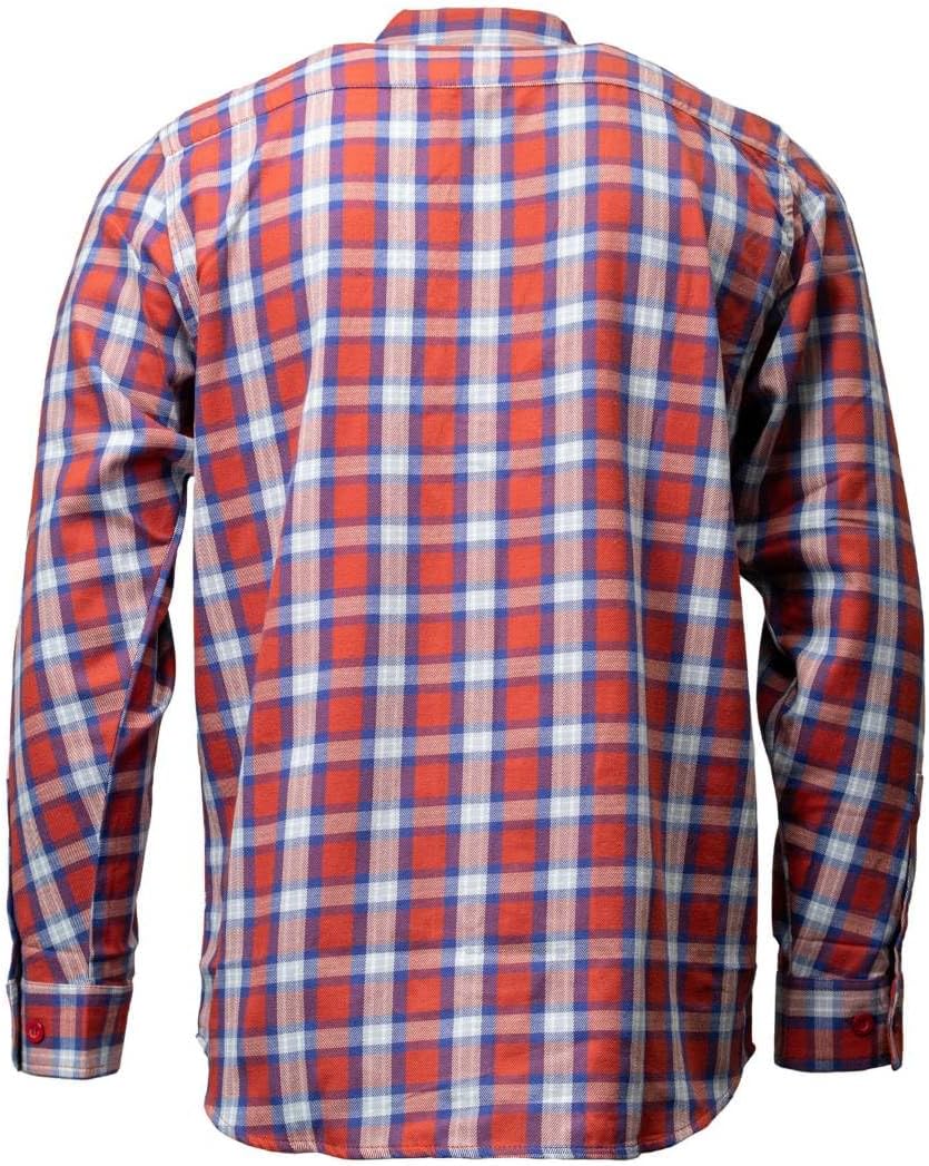 Milwaukee Leather MNG11670 Men's Red, Blue and White Long Sleeve Cotton Flannel Shirt - Image 2