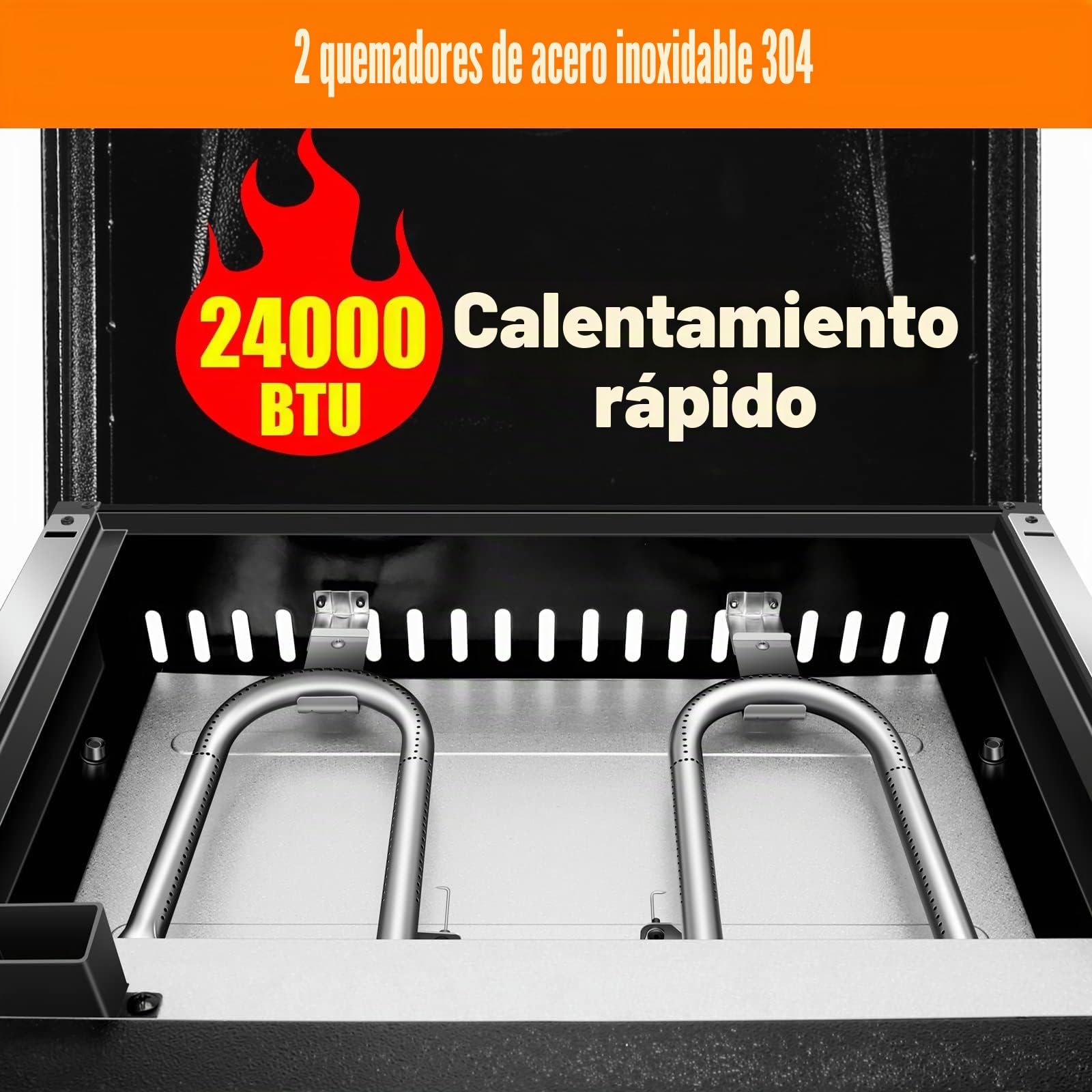 GFTIME Barbacoa de mesa con 2 quemadores, parrilla plancha de gas con parte superior plana, barbacoa de propano con bolsa de transporte, 55,9 cm, 43.800 BTU, revestimiento antiadherente cerámico con