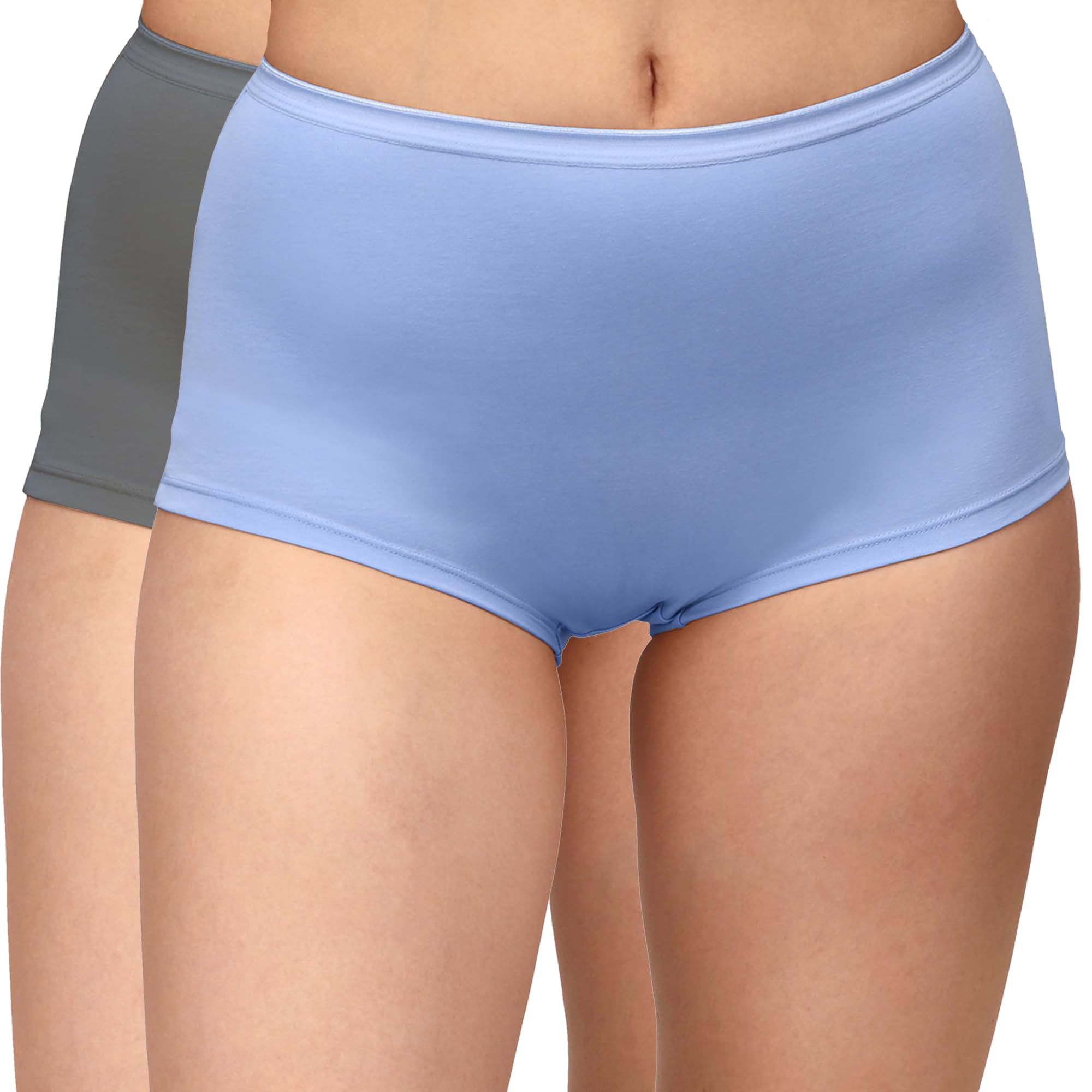 soie Women High Rise Full Coverage Solid Colour Cotton Stretch Boyshorts (Assorted Pack of 2)-picture-22