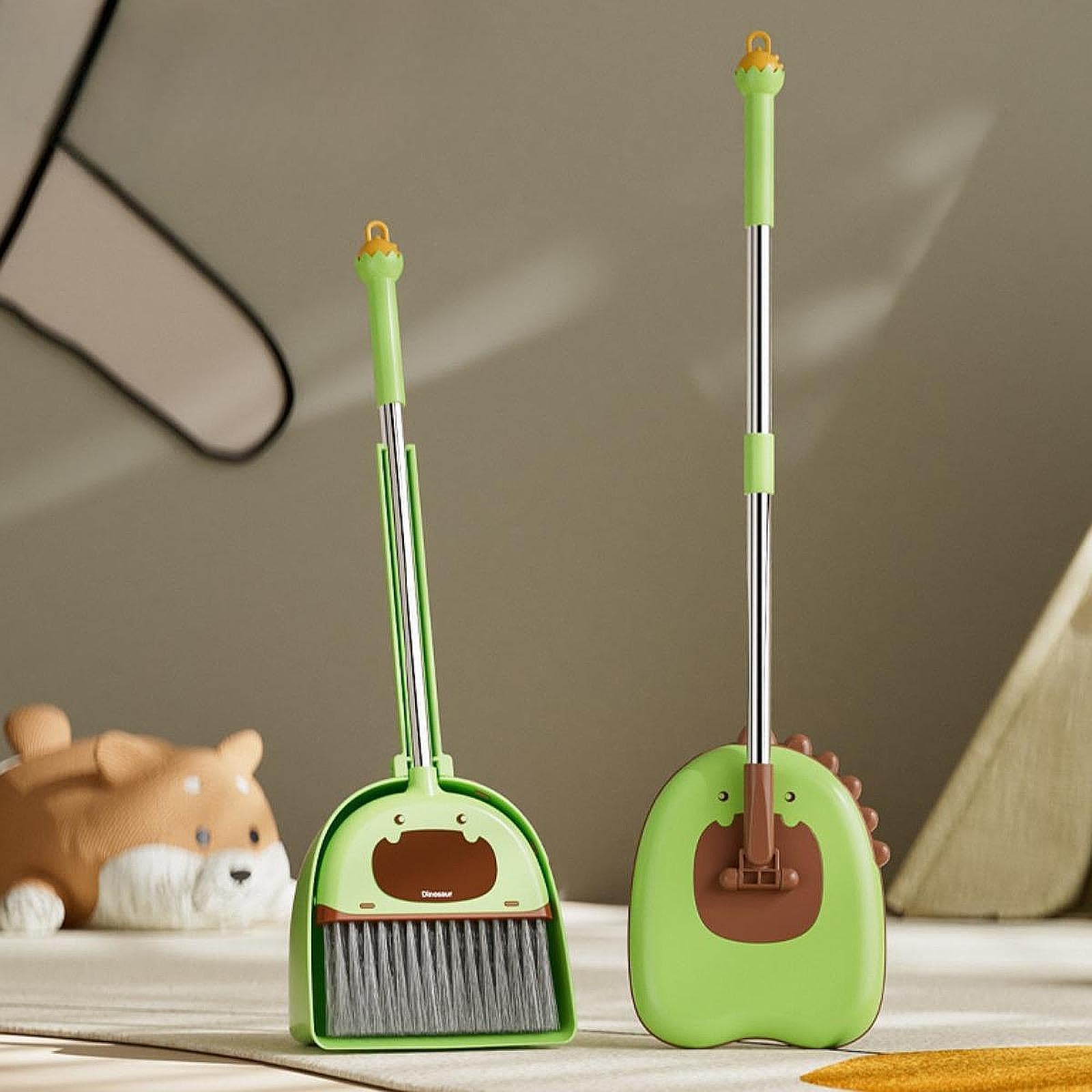 Set di Scope per Bambini, Set per La Pulizia Little Howfared Supper per Bambini dai 3 Ai 6 Anni, Scopa Set con Scopa