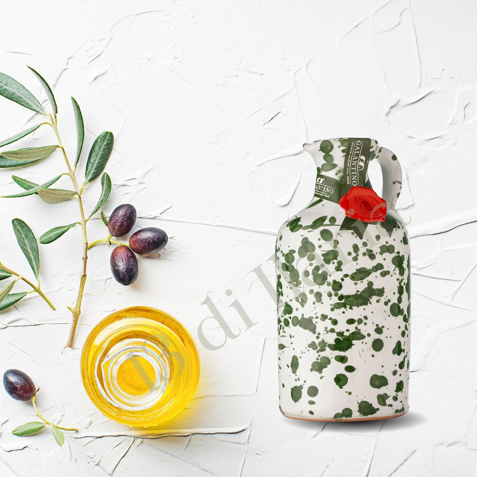 Olio Extra Vergine di Oliva 250ml in Orcio di Ceramica Verde Decorato a Mano | EVO Estratto a Freddo | Idea Regalo Gourmet Made in Italy | 13 di Ilaria