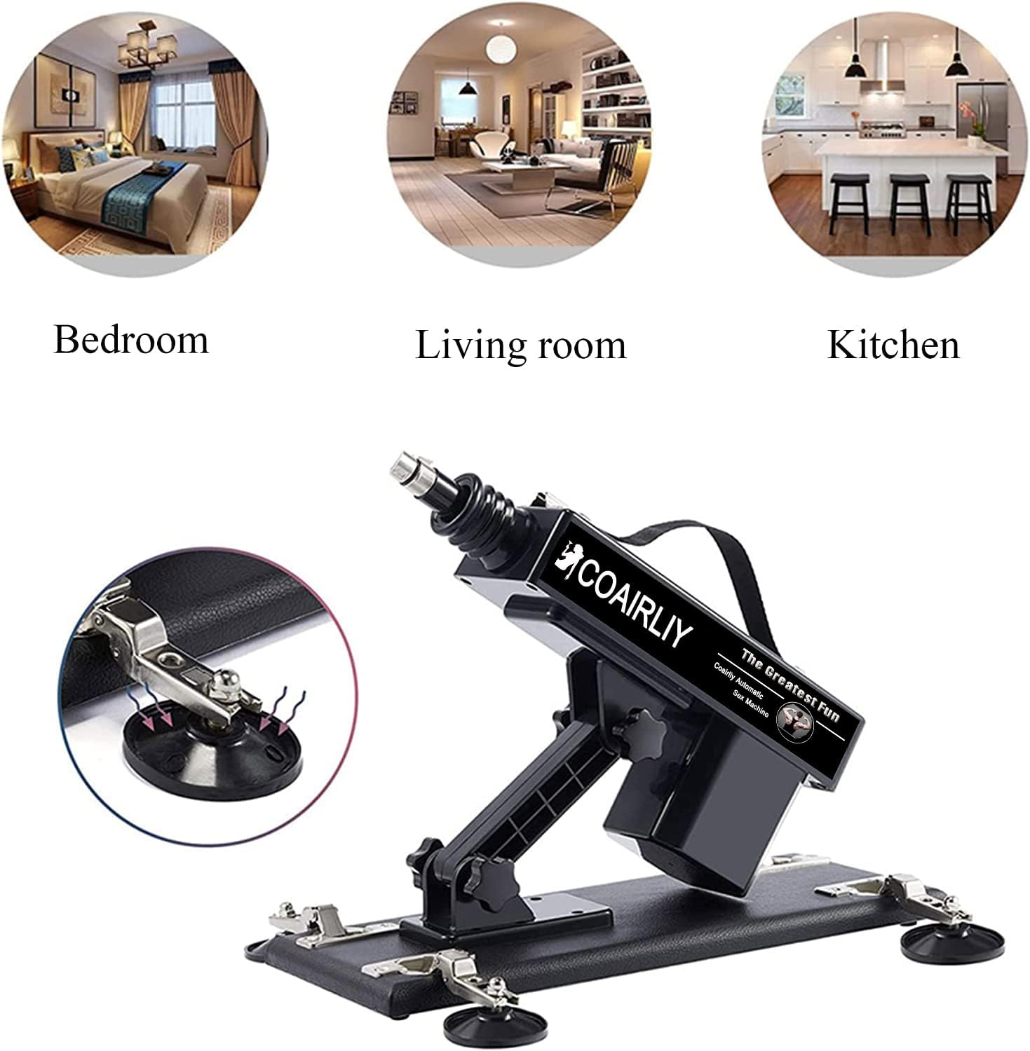 Sex Machine Adjustable Love Machine Thrusting Machine Device with 3XLR Connector Adult Sex Toy Attachments for Women and Men