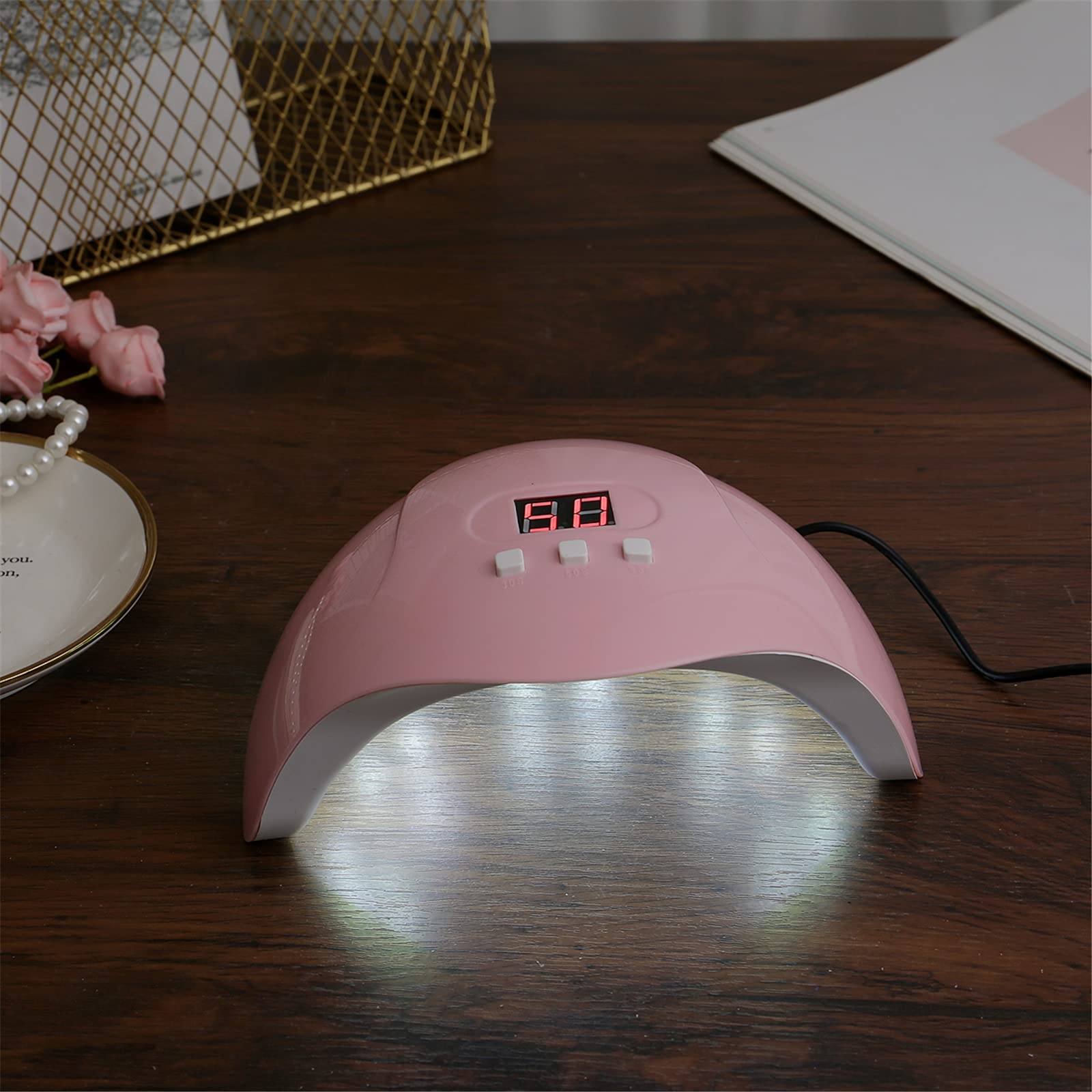 ZYC Lampada UV per Unghie a LED 54W per Curare Le Unghie del Gel UV Polish con Il sensore di Movimento Phototherapy Manicure Lampada per Uomo per Uomo