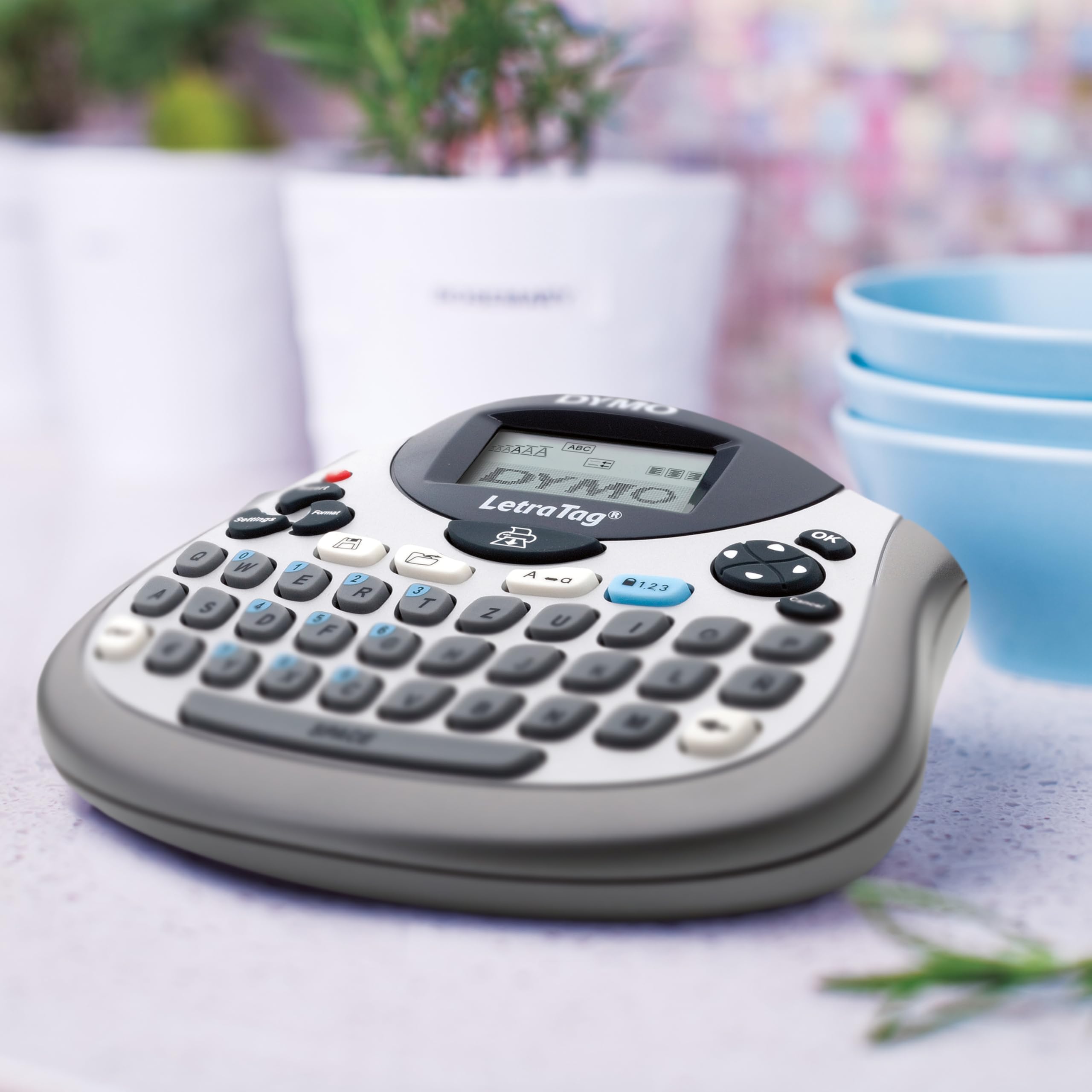 DYMO LetraTag LT-100T etichettatrice portatile con tastiera QWERTZ | argento, ideale per l'ufficio o la casa