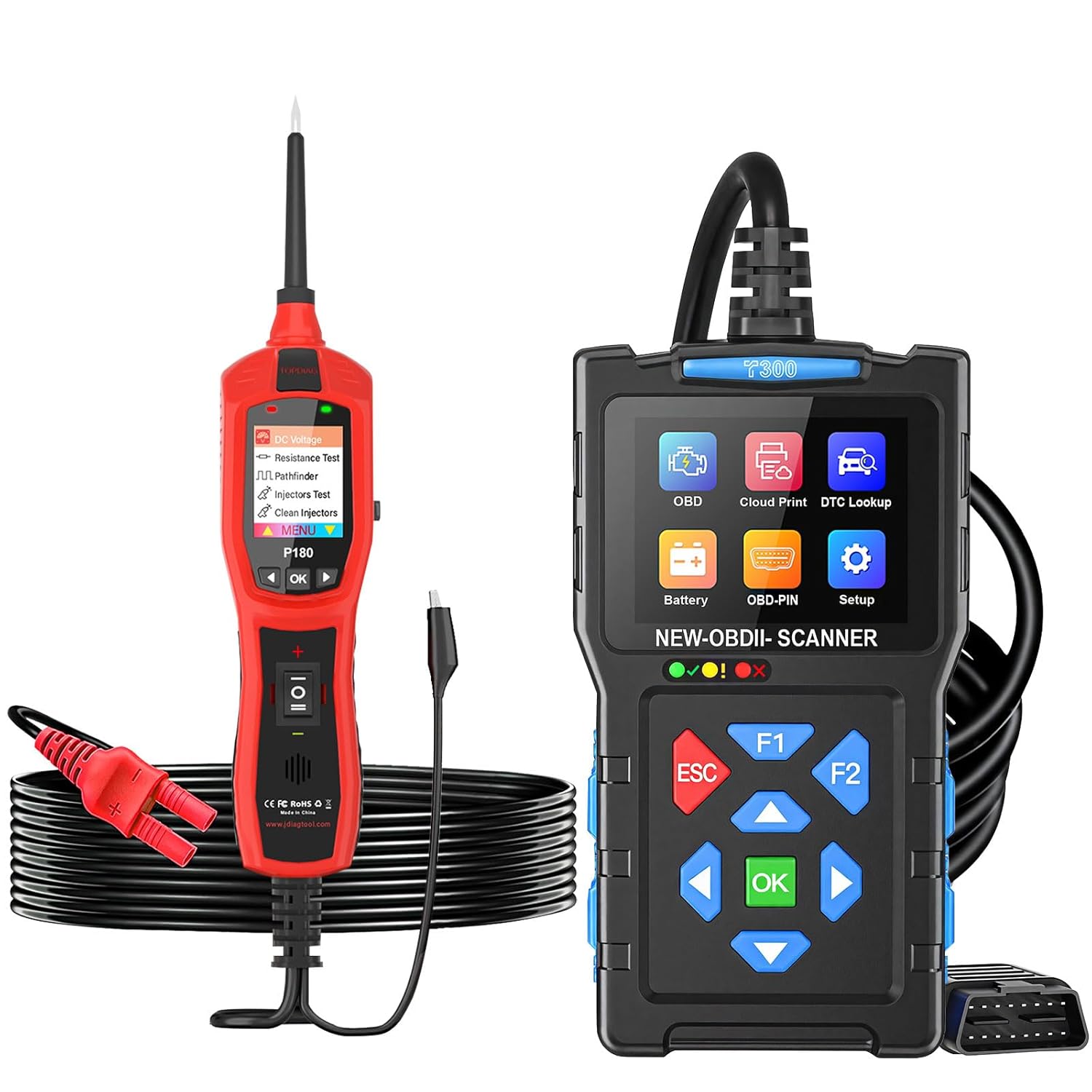 Circuit Breaker Finder Tool & Check Engine Code Reader for Cars and Trucks, 2 in 1, Car Battery Tester