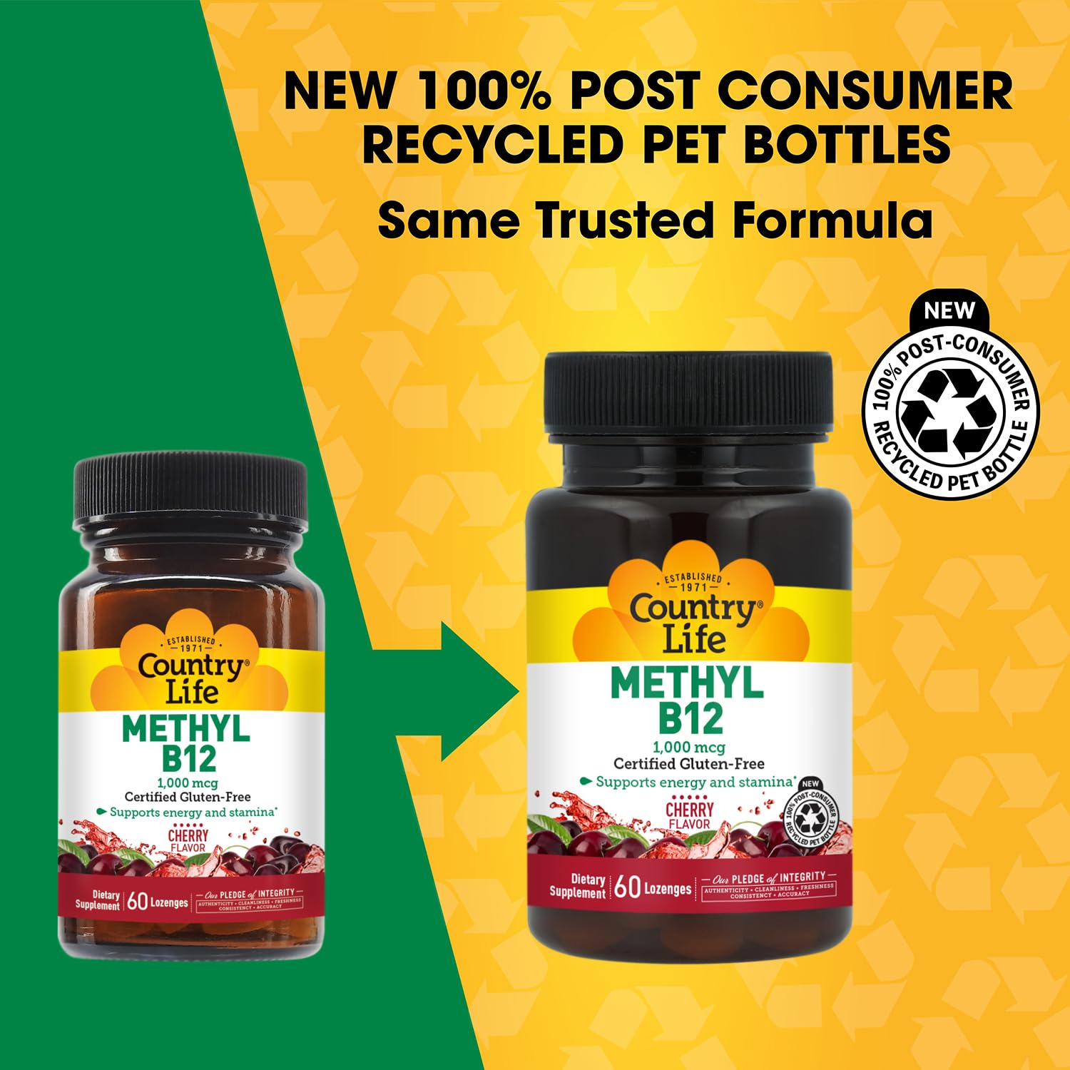 Country Life Methyl B12 1000 mcg Cherry Flavor, 60 Lozenges — Amazon image 2