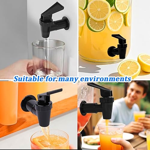 Miniatura 6 de Botella de agua de repuesto para grifo refrigerante, sin BPA, boquilla de plástico para bebidas, válvula dispensadora de vertido, grifo Crock (4