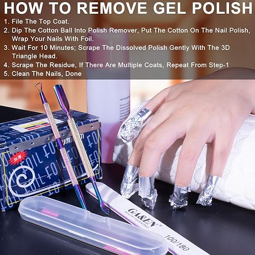 Miniatura 76 de 2 piezas de metal plateado empujador y raspador de cutículas, cortador de uñas, herramienta raspadora de gel de acero inoxidable, removedor