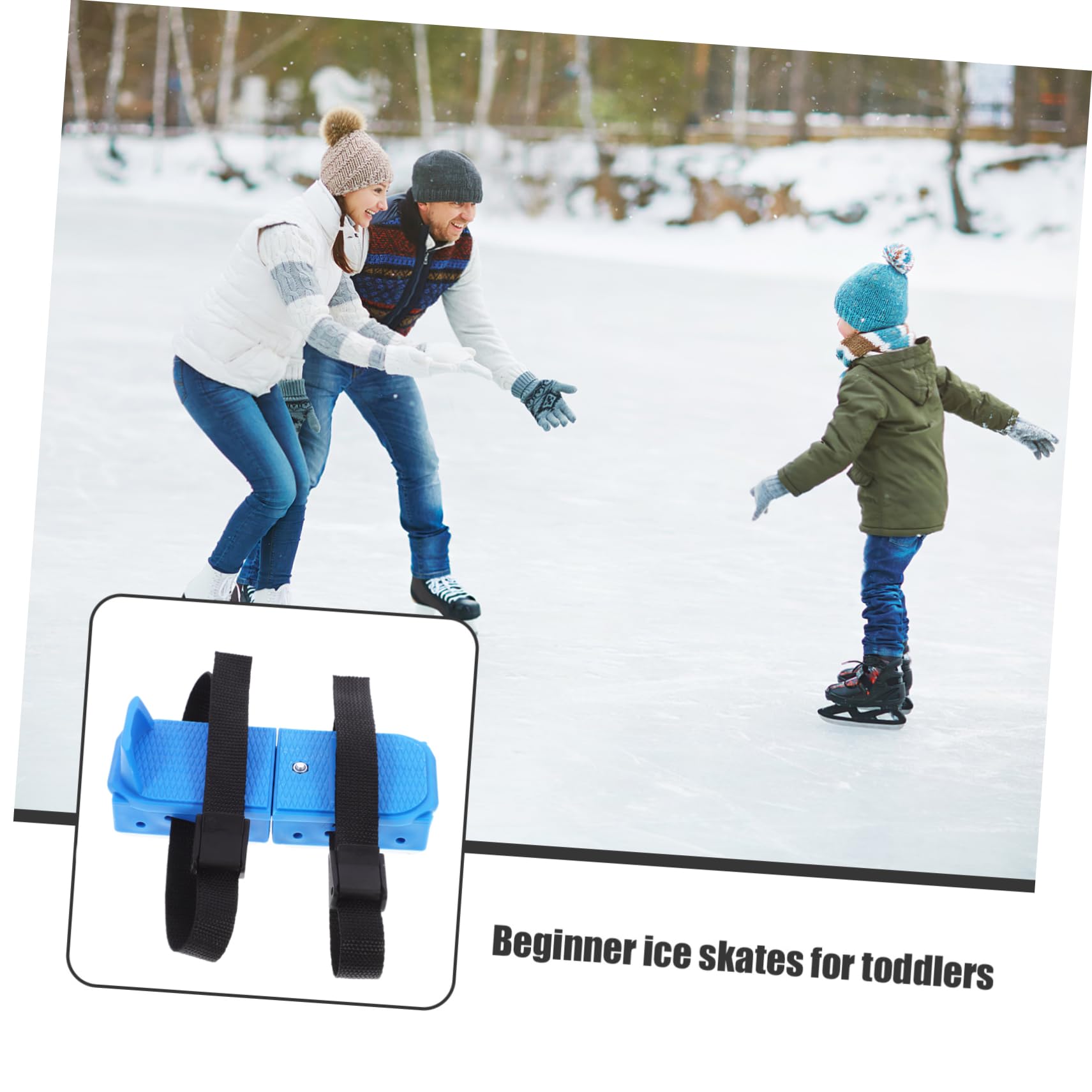 Pattini Anti-Fall per Supporto Regolabile Guardie dei Pattini Ghiaccio Pattinaggio Plastica Nero