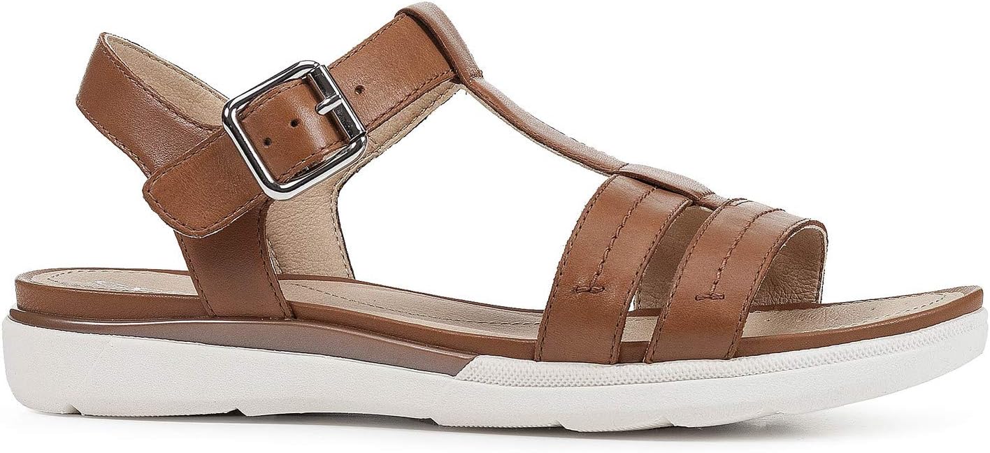 Ladies Sandals UK Geox D Sozy S O Sandali In Pelle Donna Bassi Oro