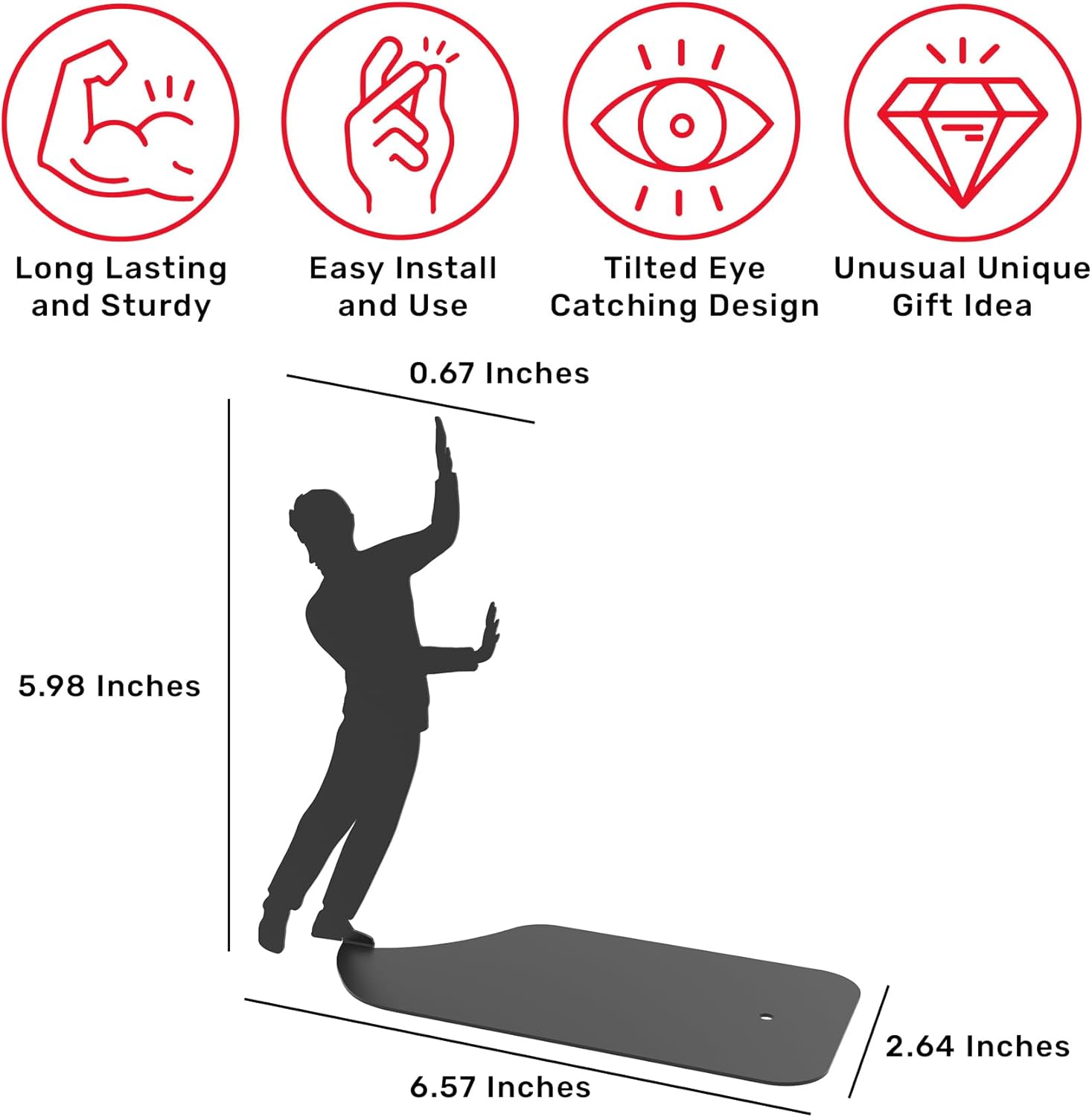 Artori Design Book Ends to Hold Books Heavy Duty - Hidden Metal Bookends for Shelves Desk or countertop - Bookend Book Holder for Home Decorative - Gift for Book Lovers and Home Decor (Cliffhanger)