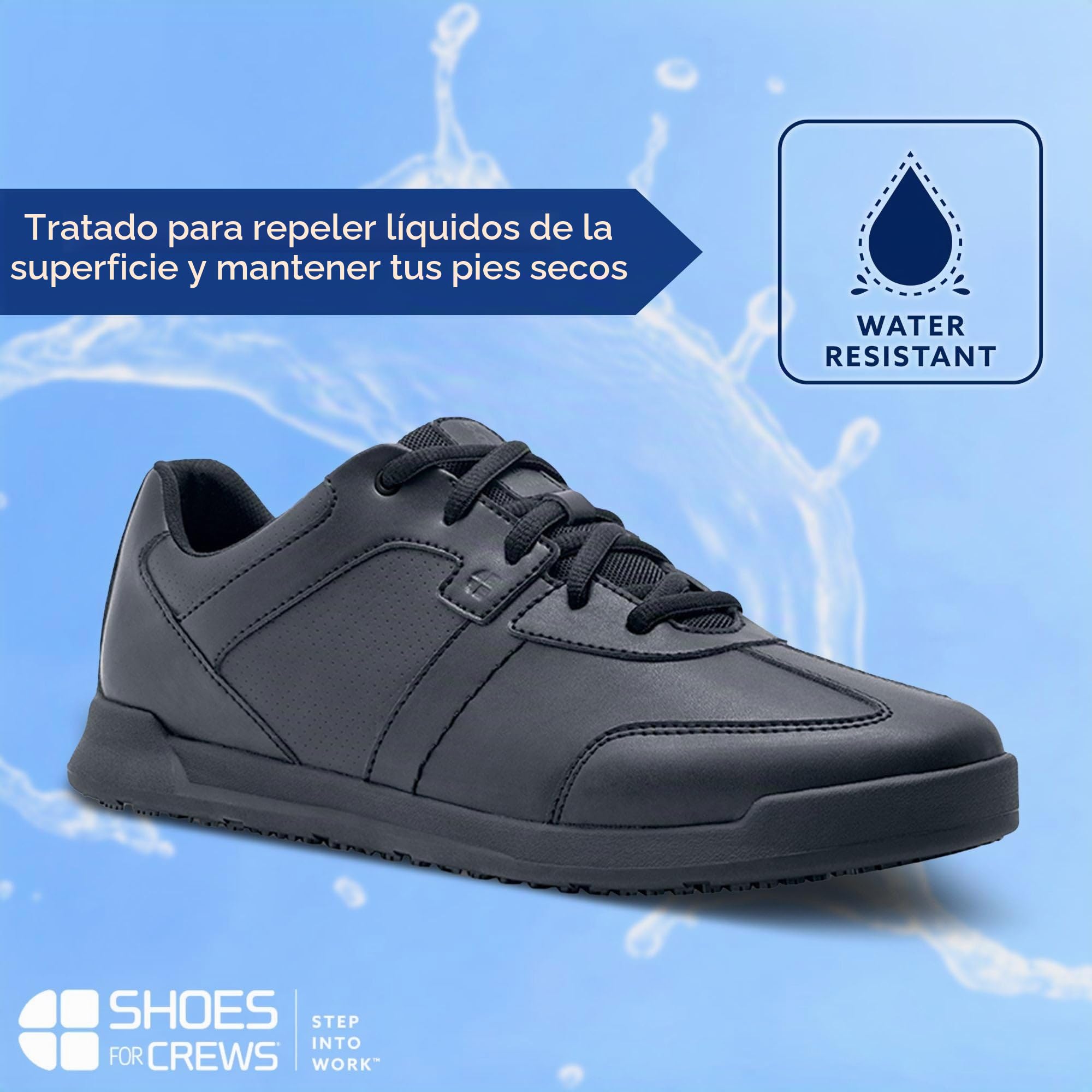 Shoes for Crews Zapatos de Trabajo Freestyle II – Zapatos Profesionales cómodos y robustos con Suela Antideslizante, Piel Suave, Resistente al Agua – para Hombres