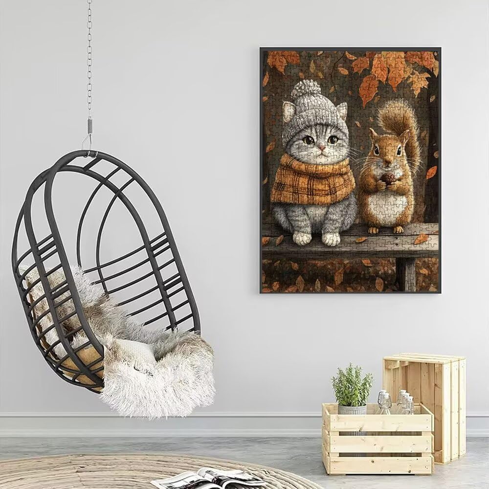 Puzzle 3000 Pezzi, Gatto Scoiattolo 3D Puzzle per Adulti Impegnativo, Educa Puzzles Artistico, Divertente E Stimolante Puzzles Decorativo per La Famiglia, Regalo e Decorazione Pareti DX0YL6-649