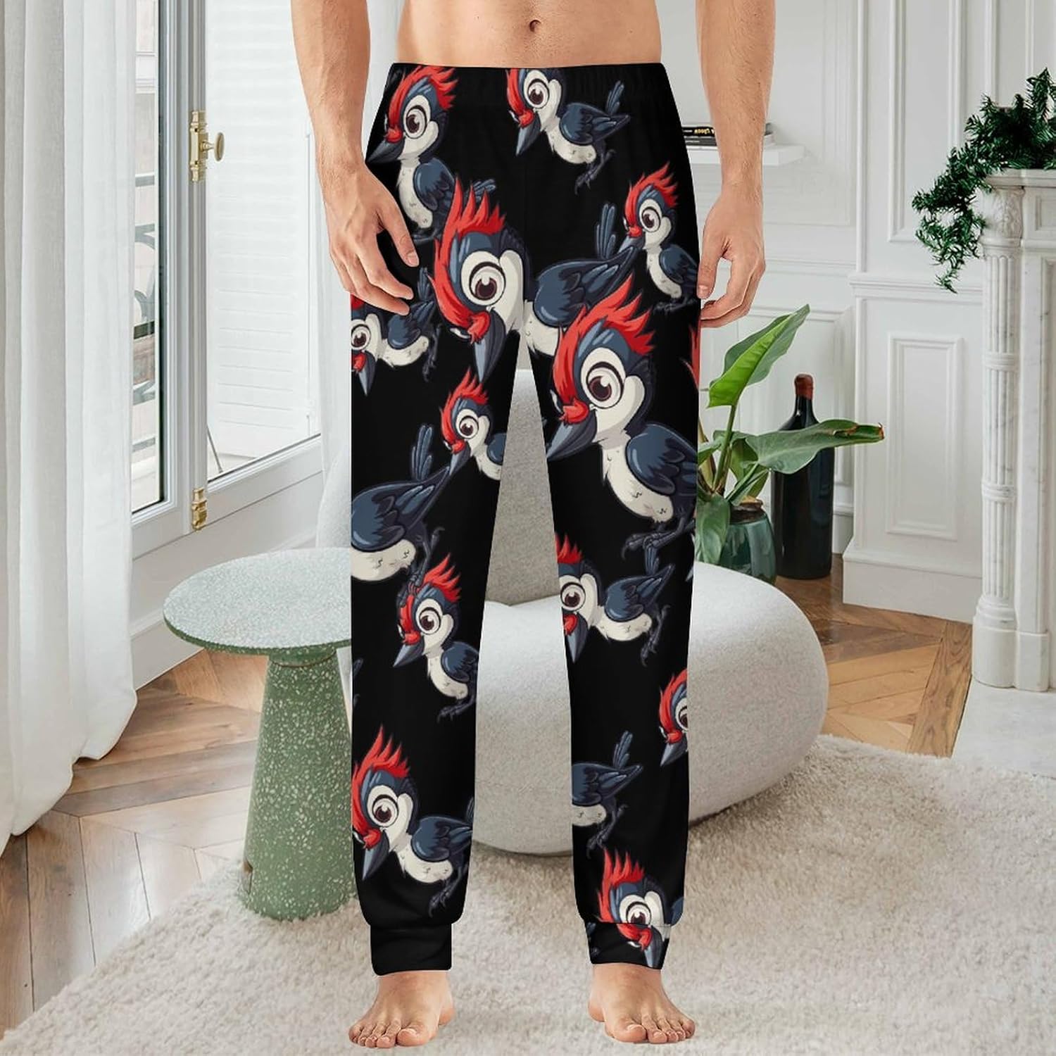 Woodpecker's Men's Pajamas Pants Soft Lounge Sleep Pant Pjs Bottoms Sleepwear Sweatpants for Home Casual