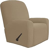 Vista 59 de Easy-Going - Funda elástica para sofá reclinable, 4 piezas, protector de muebles, sofá suave con parte inferior elástica, tela jacquard con Negro