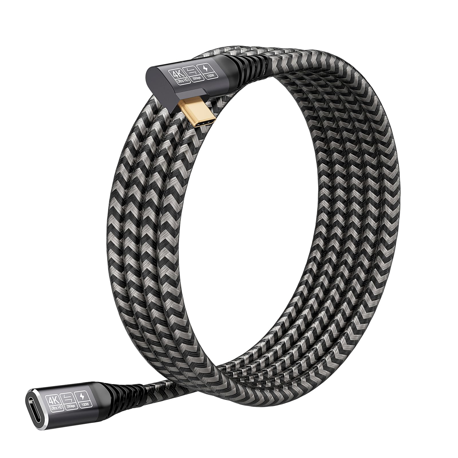 CAKOBLE USB C Verlängerung 2M 20Gbps 100W/5A,usb 3.2 verlängerung USB C Kabel Verlängerung Unterstützt USB 3.2 Gen2,USB 3.1, USB 3.0, 4K@60Hz usb c verlängerung 90 grad…
