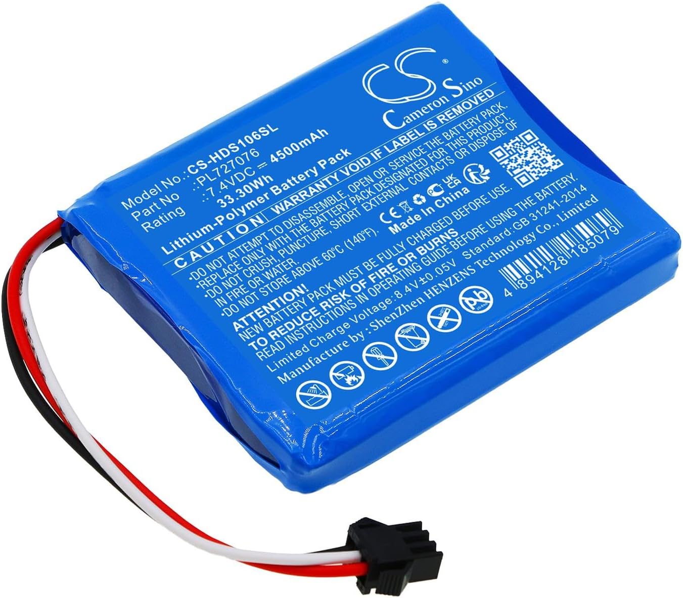 PL727076 Equipment, Survey, Test Battery for Hantek DSO-1062B DSO-1202B DSO-1202S