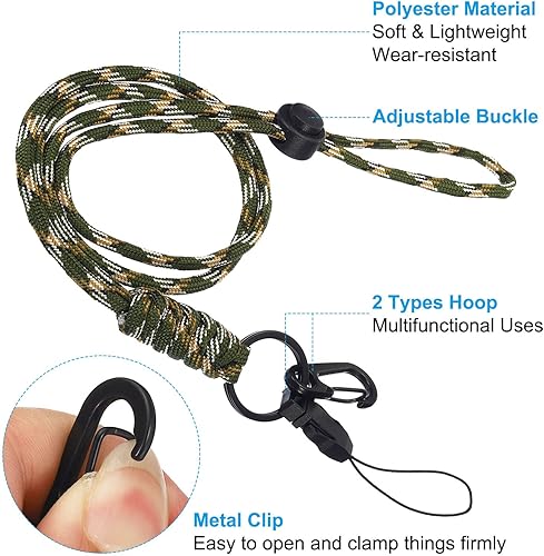 Miniatura 4 de PATIKIL Cordón para el cuello con gancho, cordón ajustable de correa larga para tarjetas de identificación, llaveros para portatarjetas de