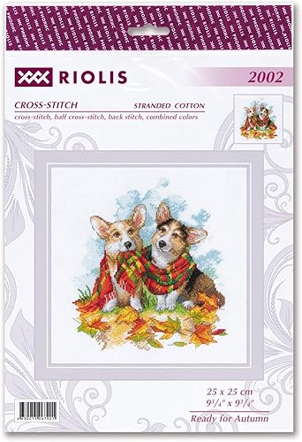 Vista 10 de RIOLIS - Perro salchicha 906, kits de punto de cruz para perros de 9,84 x 9,84 pulgadas, kits de punto de cruz contado, kits de punto de cruz