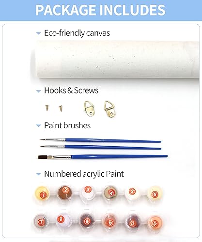 Miniatura 7 de Slody Pintura por números para adultos, lienzo, flores, obras de arte de playa, bricolaje, pintura acrílica por números, kits sobre lienzo