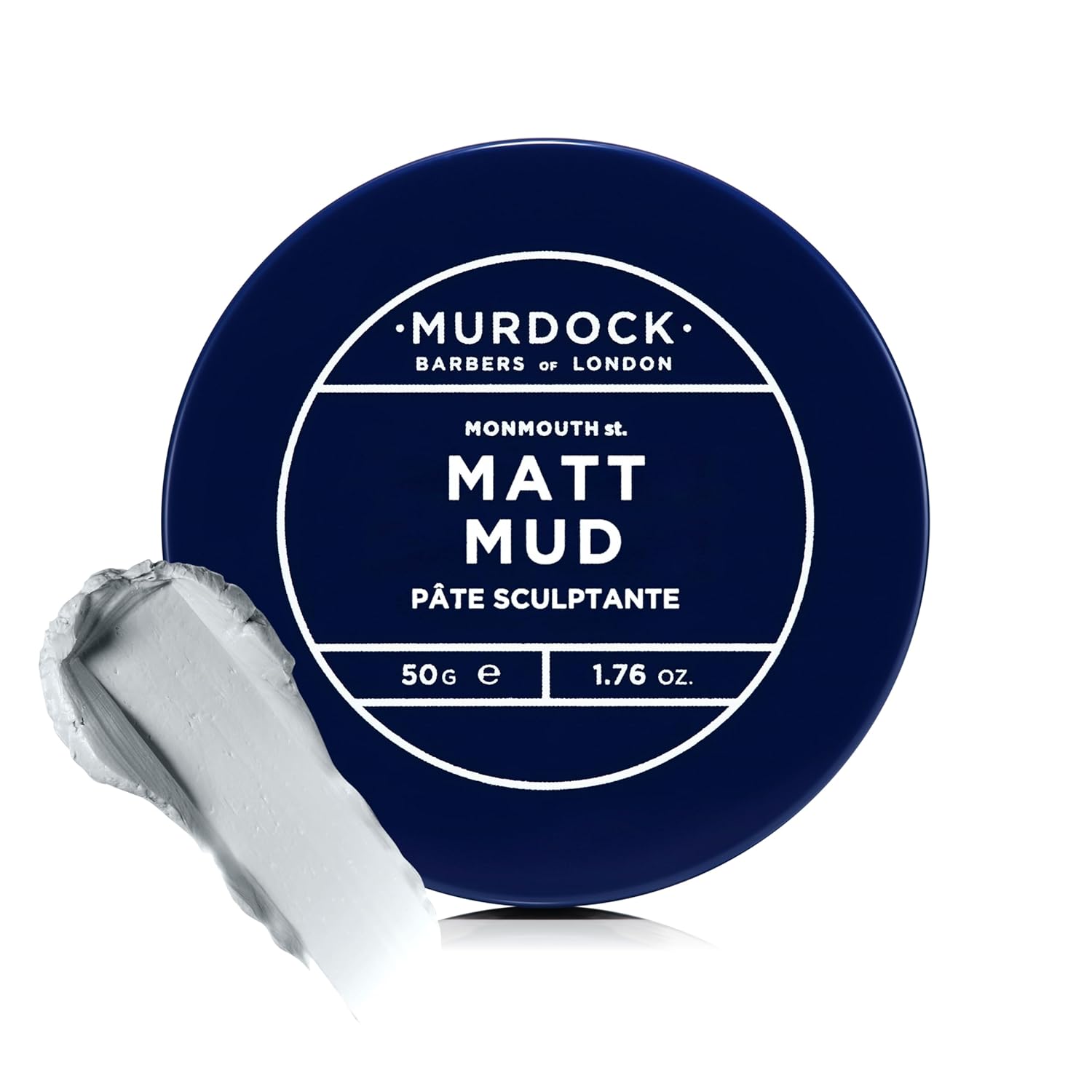 Murdock London Matt Mud | Non-Shine Shaping Clay | Vegan with Kaolin & Vitamin E | Made in England | 1.7 oz