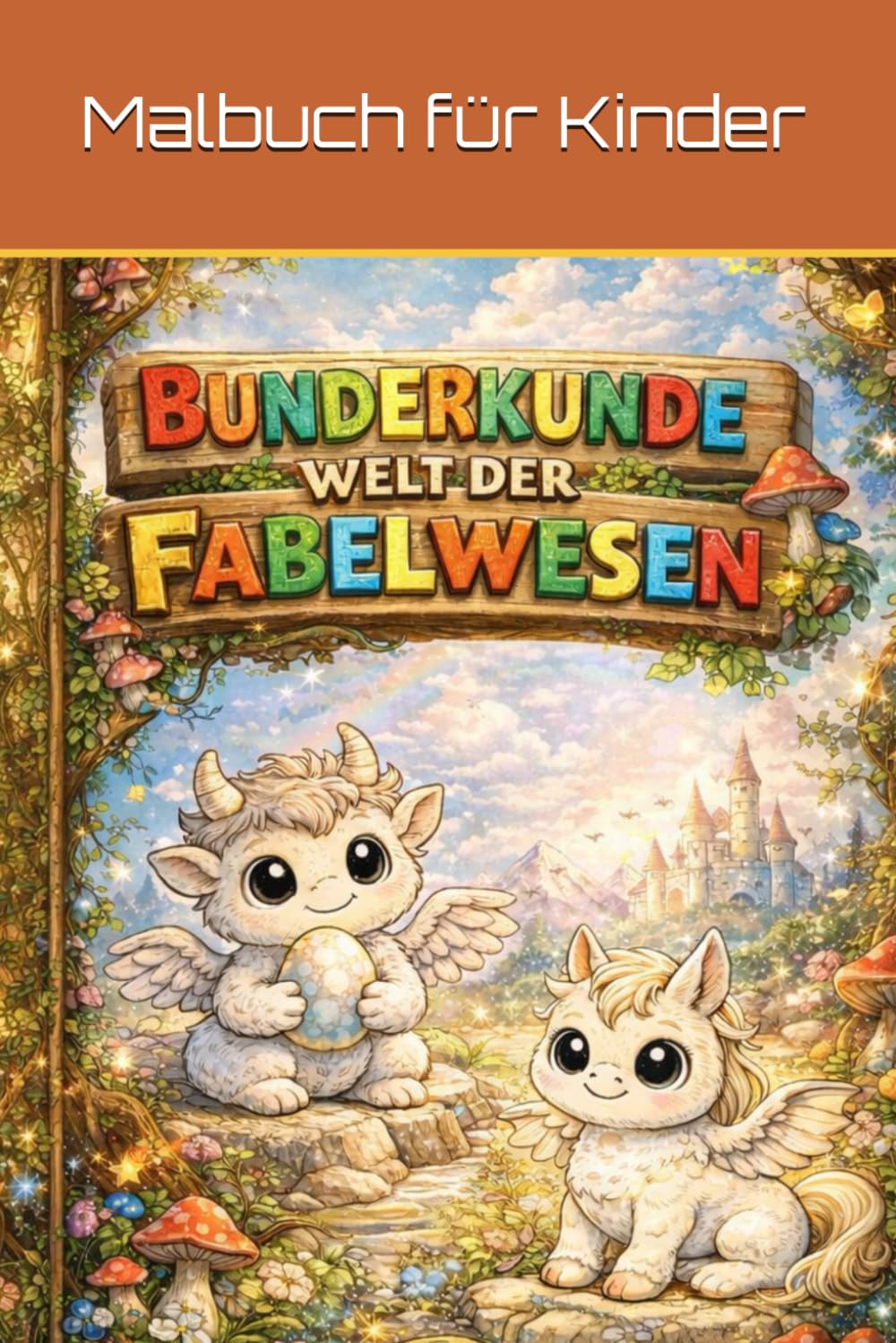 Bunter Kunterbunte Welt der Fabelwesen: Malbuch für Kinder ab 3 Jahre