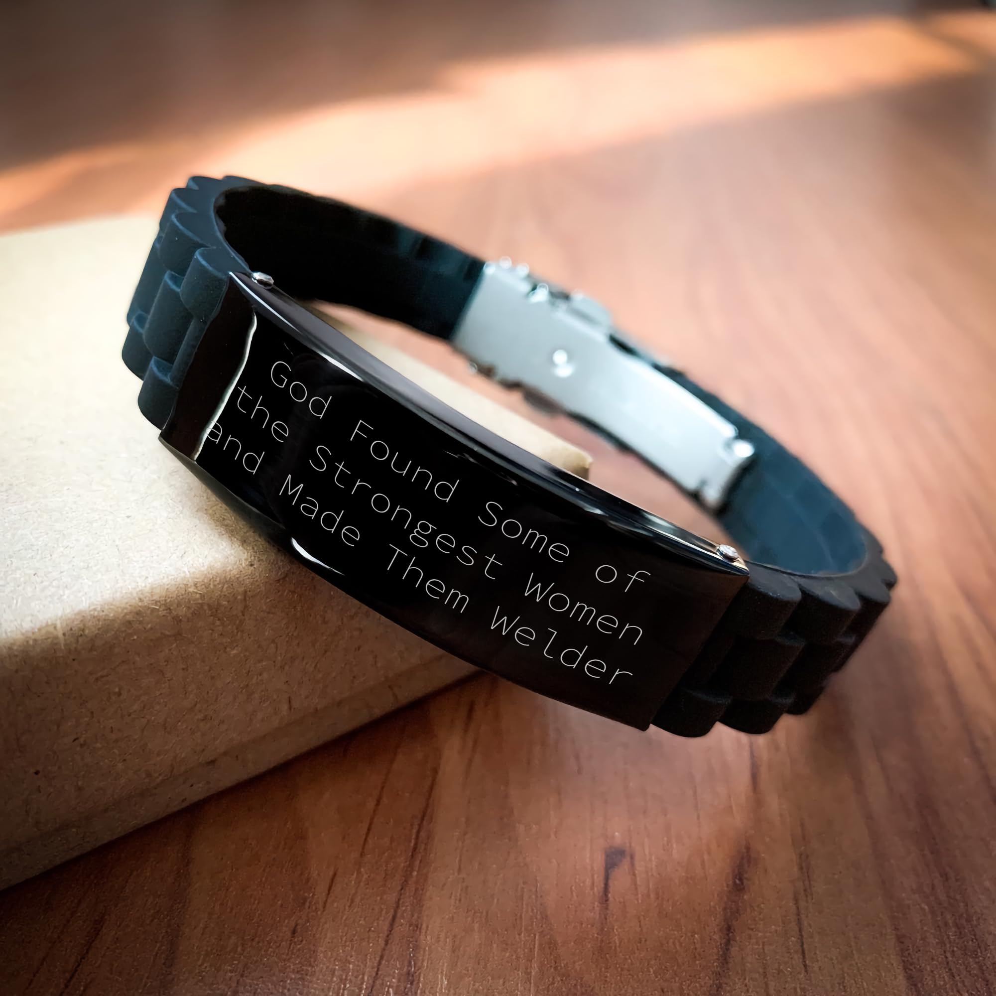 Welder's Bond: Funny Welder Gifts, Birthday Unique Welder Glide lock Clasp Bracelet for Men, Women, Coworkers, Friends, Family Unique Gifts from Him to Her