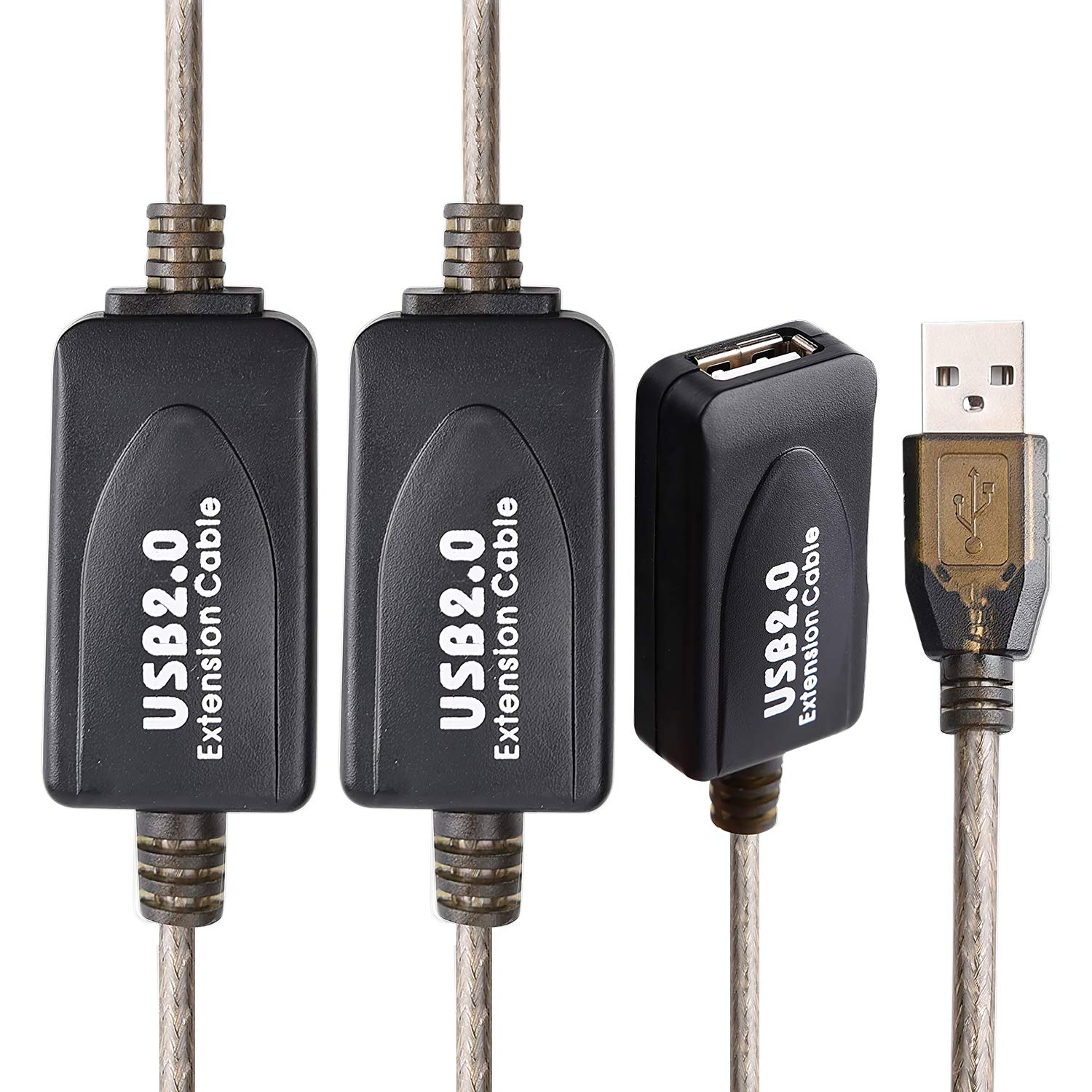 Cavo di prolunga a ripetitore attivo USB 2.0 tipo A maschio a femmina, ad alta velocità, 480 Mbps. Accelerazione chip-30,5 m
