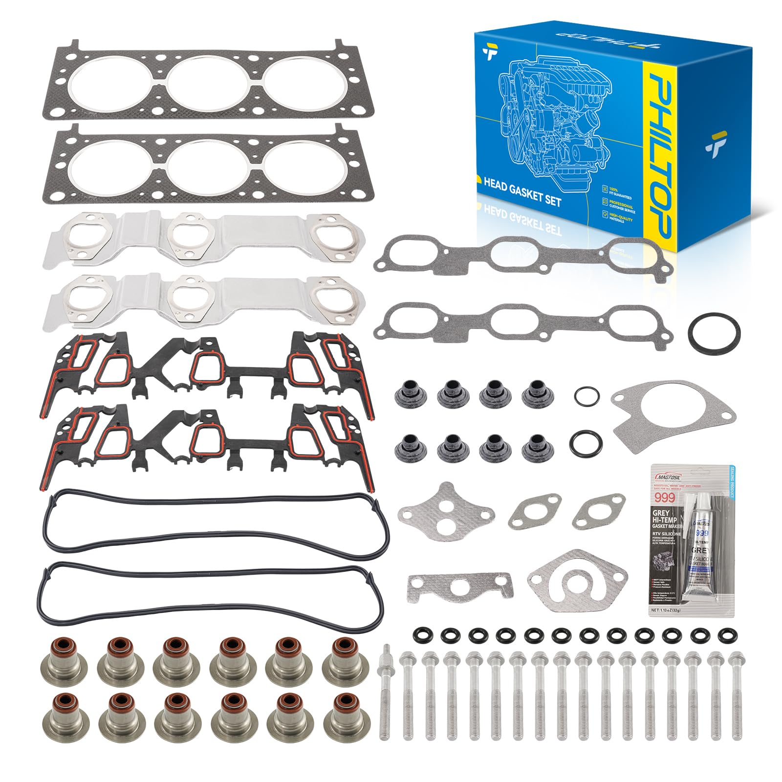PHILTOP Head Gasket Kit for Buick Century 1995-1996 3.1L, Century 1997-1999
