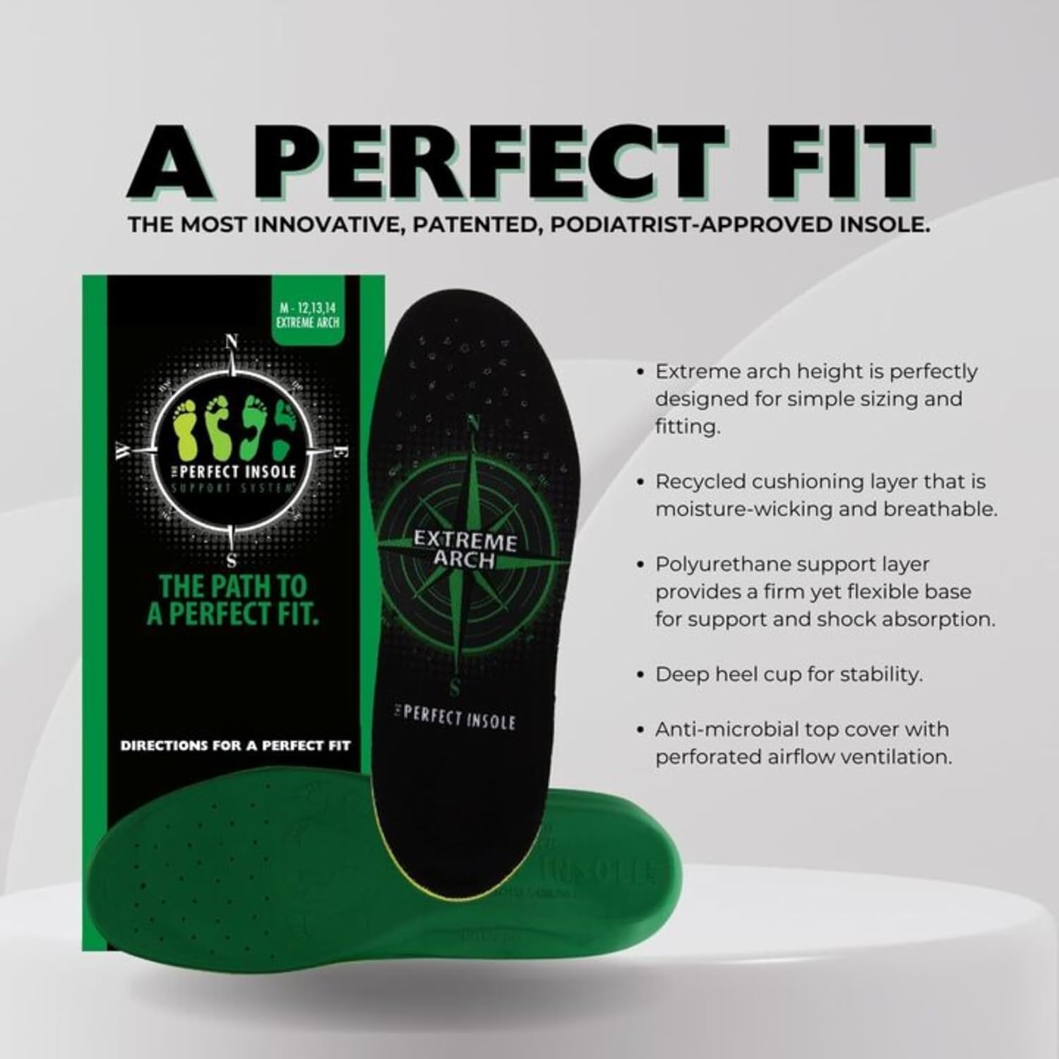 Extreme Arch Support Insoles - Arch Height Orthotic Inserts for Foot Pain Relief - Support for Both Men & Women - Insoles for Plantar Fasciitis - Deep Heel Cup | Men 5-7 & Women 6-8 - Image 4