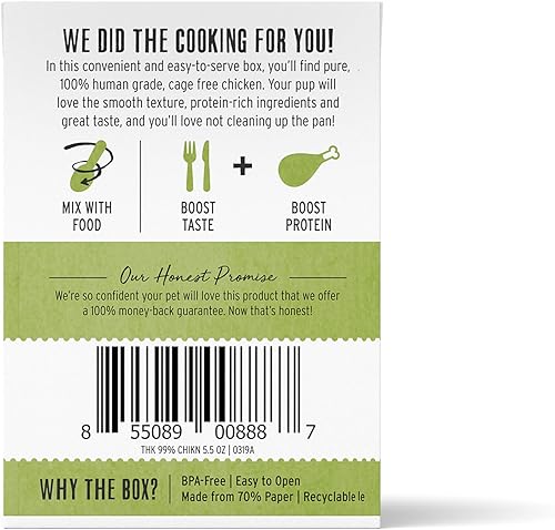 Miniatura 2 de The Honest Kitchen Potenciador de comida sin granos de grado humano 99% pollo (paquete de 12), 5.5 oz