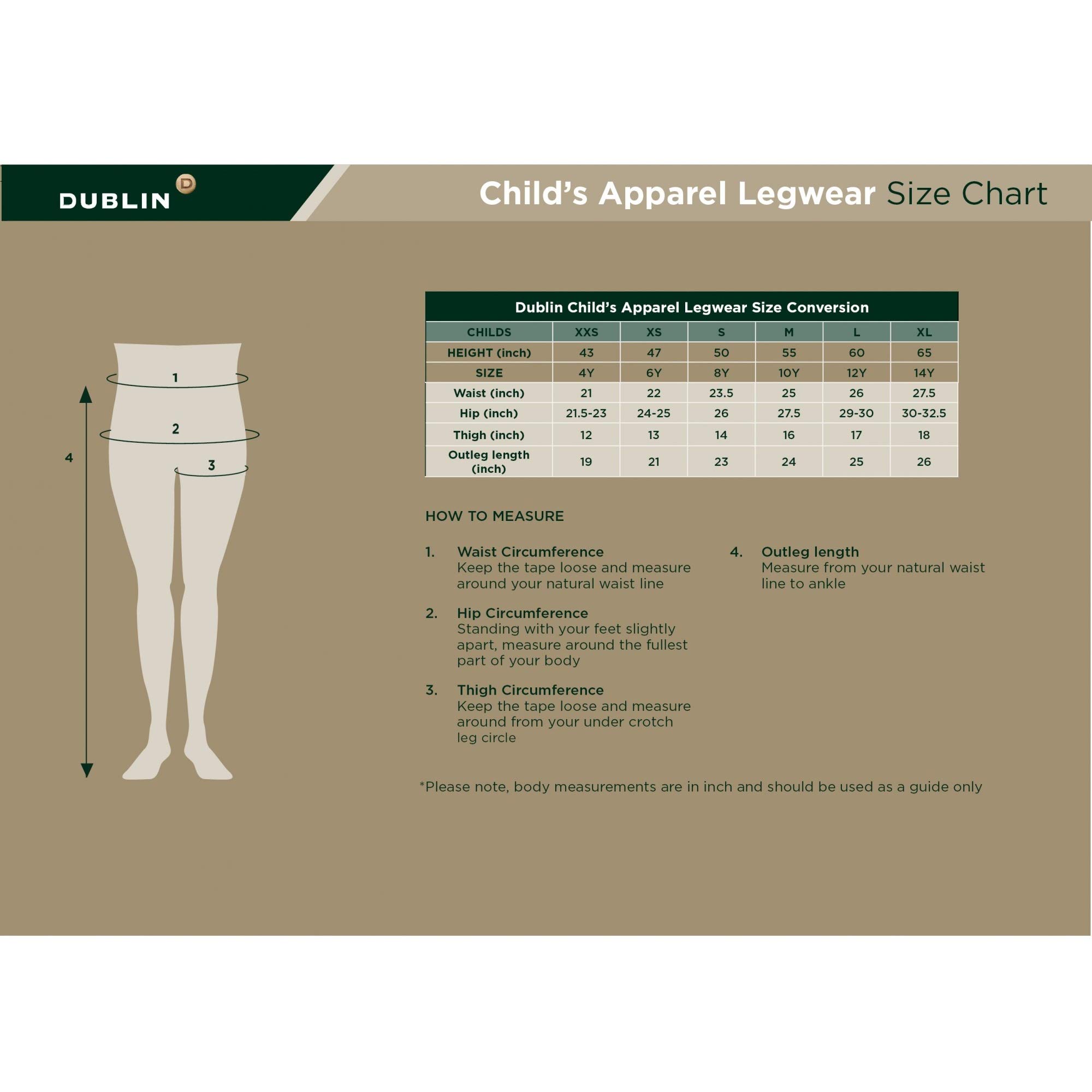 Dublin - Pantalón de equitación Infantil con Parches de Rodilla Modelo Supa-fit para niños niñas (58cm) (Beige)