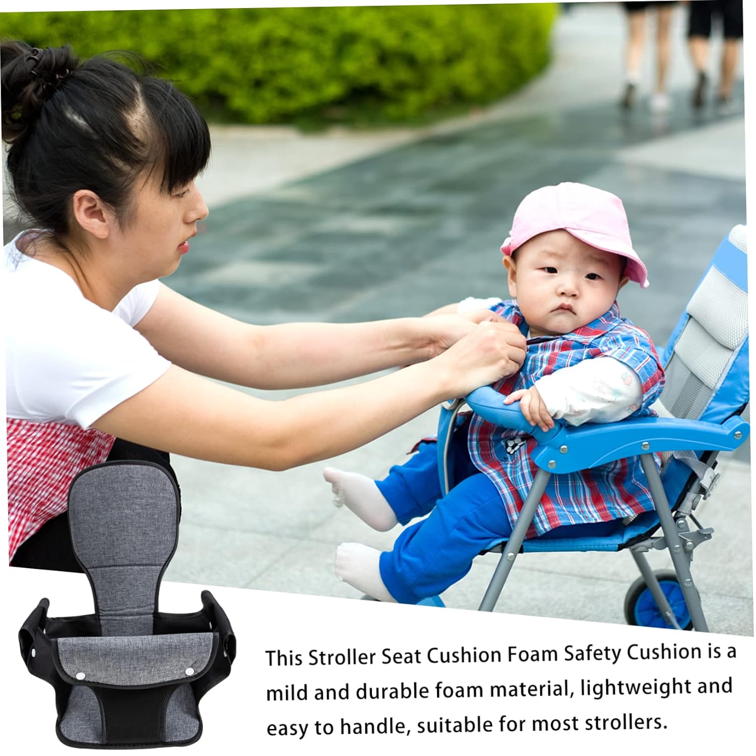 Seat Pad Soft and Breathable Body Support Cushion for Seats and Strollers Comfortable Sponge Material Easy to Clean for Summer Travel