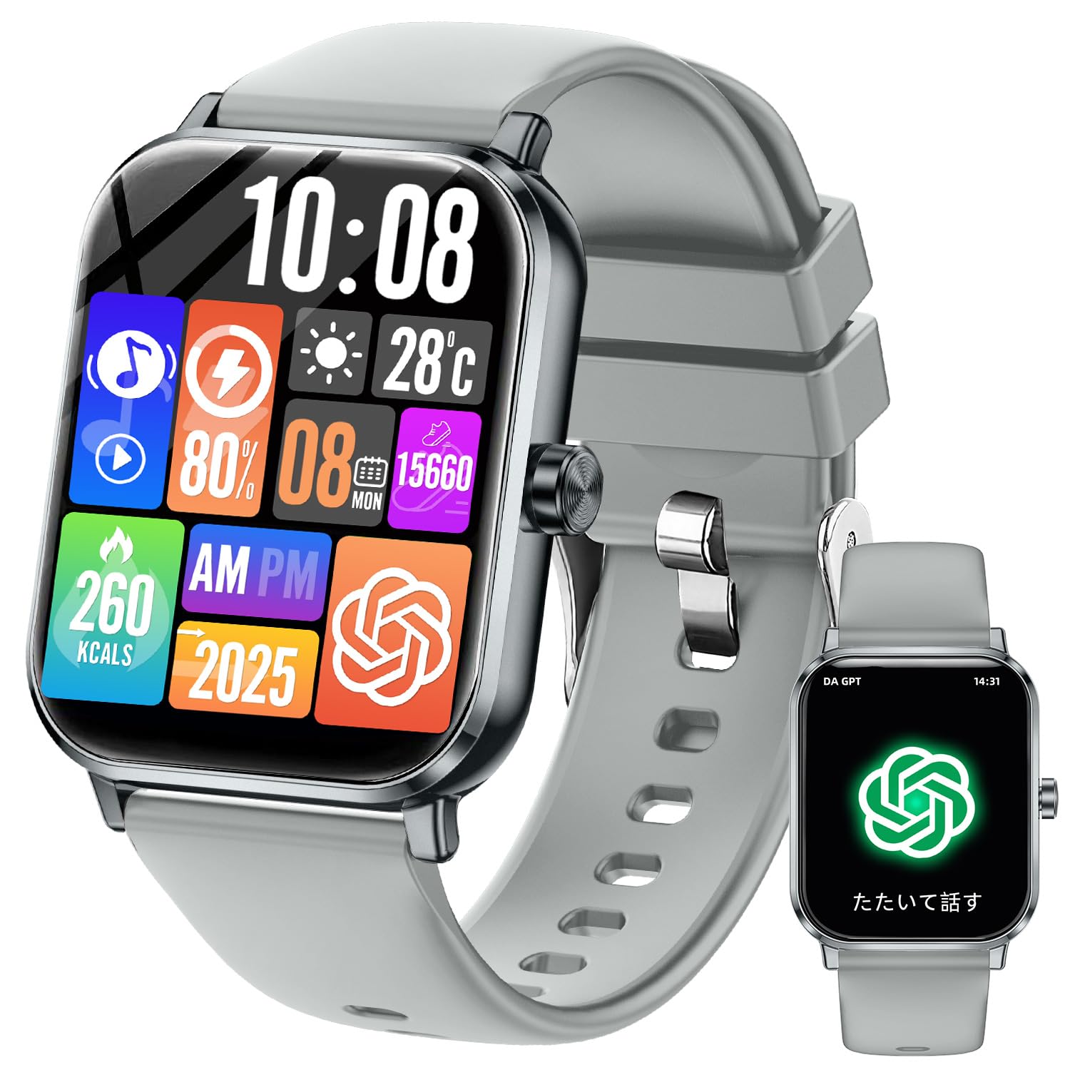 Amazon | スマートウォッチSmart watch【2026最新 米軍規格GPS内蔵